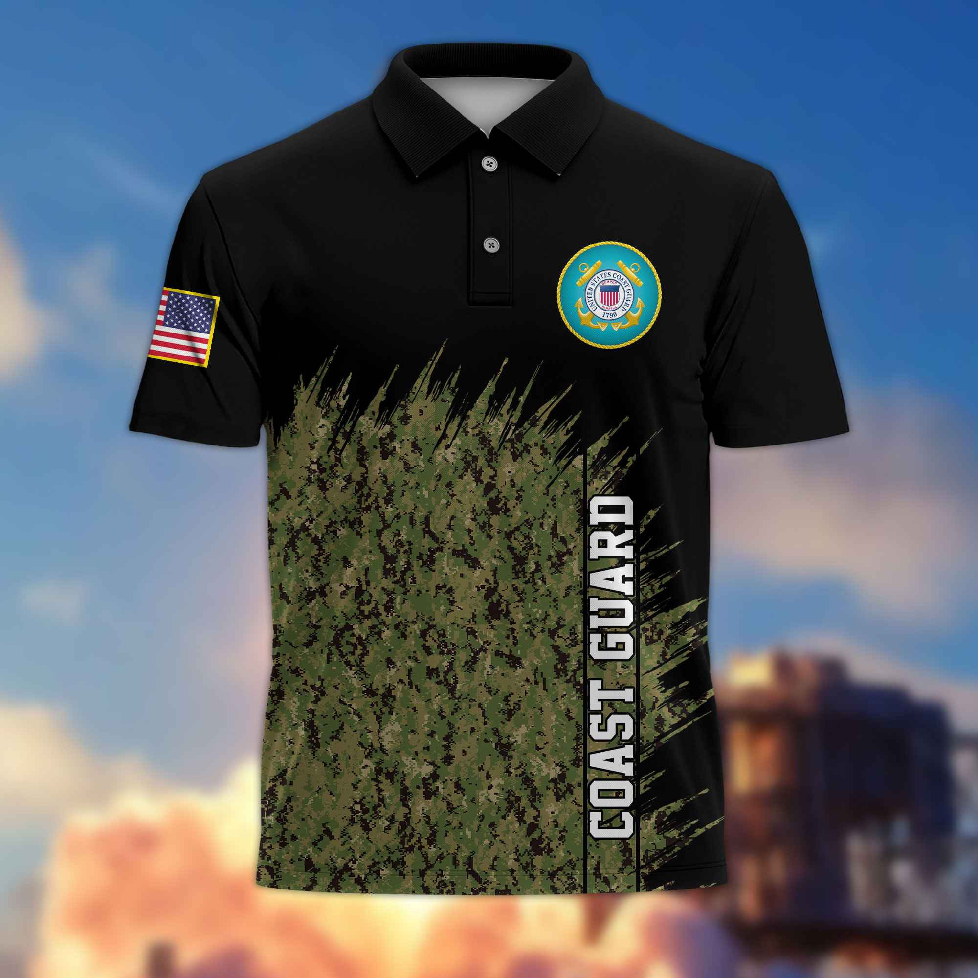 Unique USCG Polo Shirt VPVC217705, Gifts For Coast Guard Veteran, Best Gifts On Father’s Day, Independence Day, Veterans Day