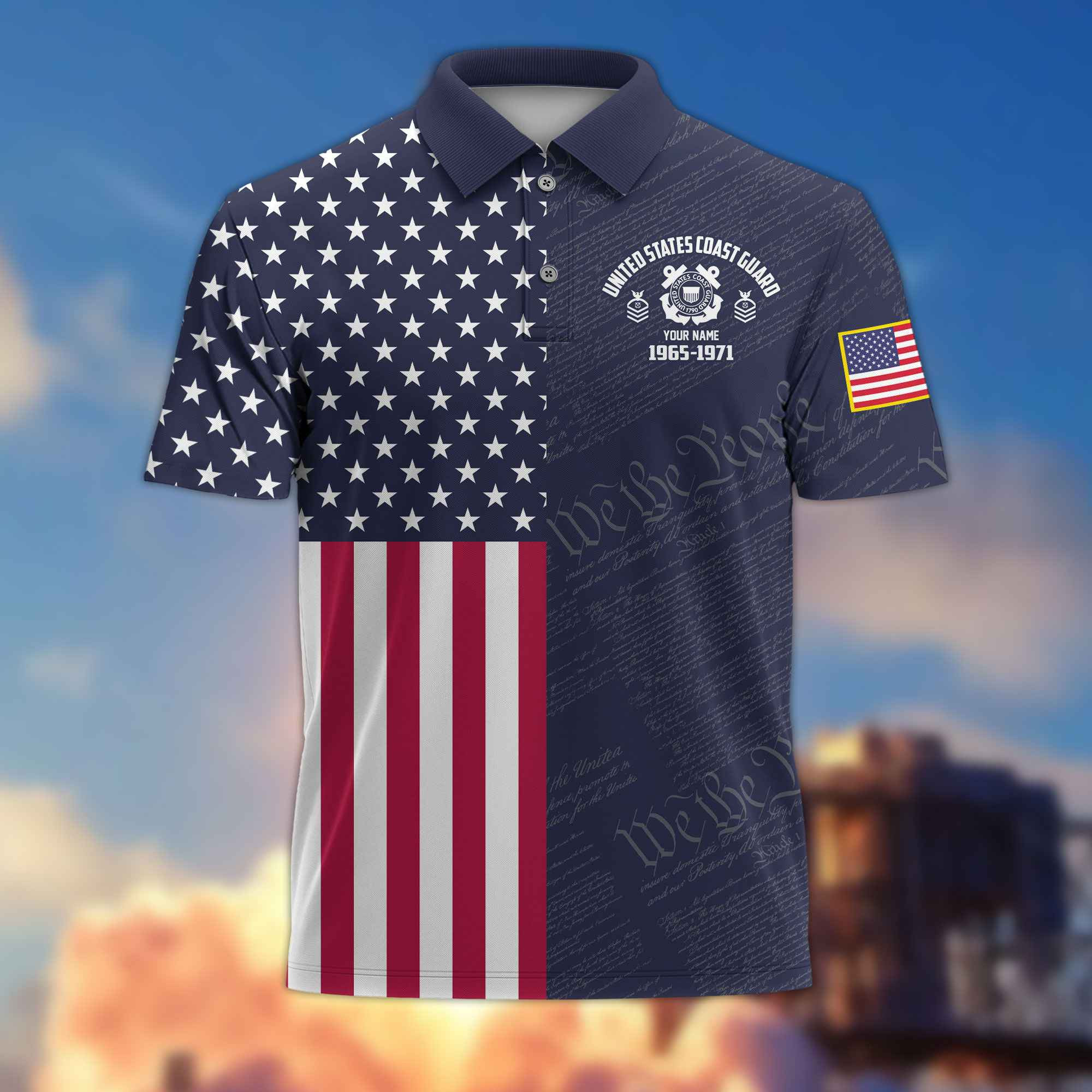 USCG Custom Polo Shirt VPVC217805, Gifts For Coast Guard Veteran, Best Gifts On Father’s Day, Armed Forces Day, Independence Day, Veterans Day