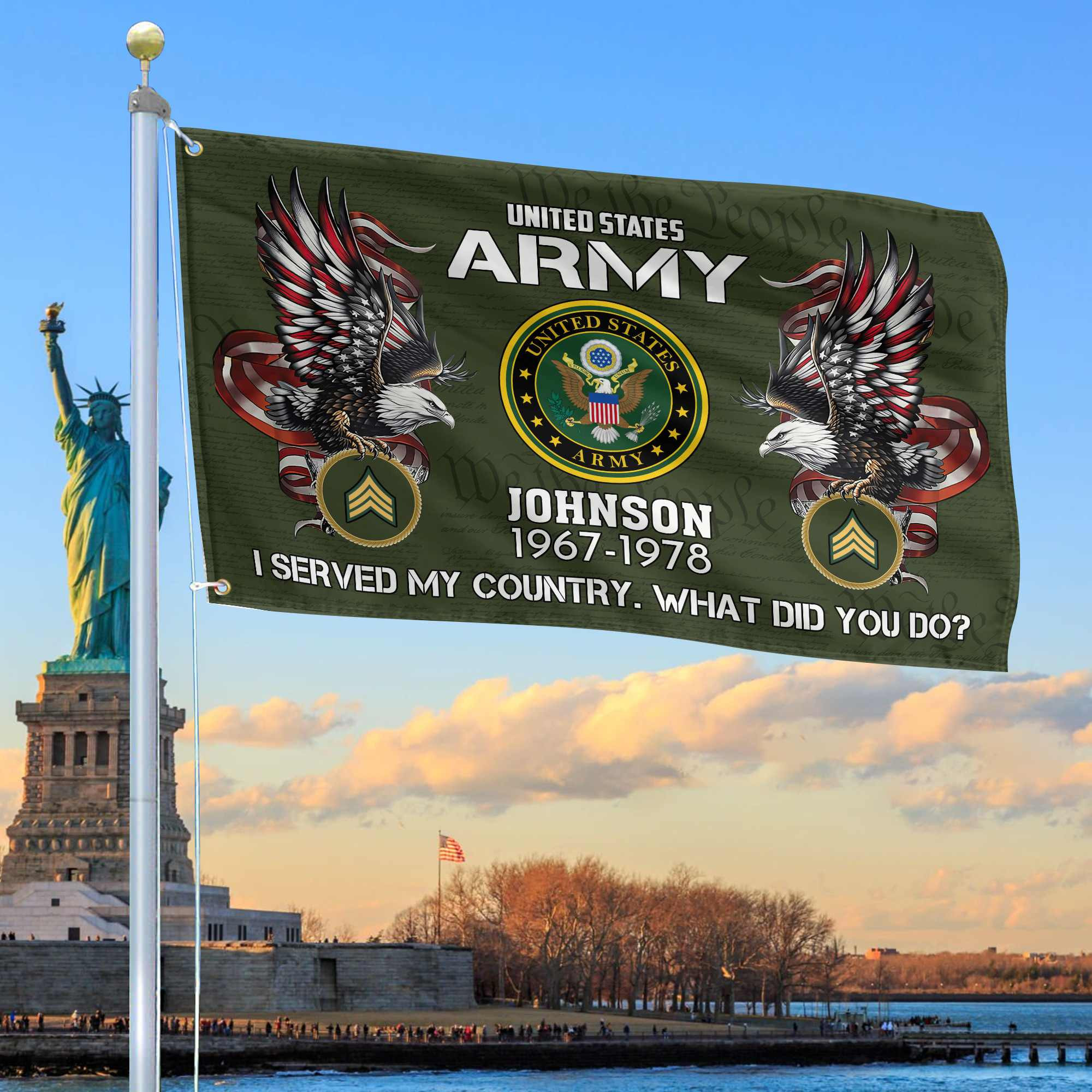 Premium Custom US Army Grommet Flag VPVC108401, Gifts For Army Veteran, Gifts For Dad, For Husband, Best Gifts On Father’s Day, Armed Forces Day, Independence Day, Veterans Day