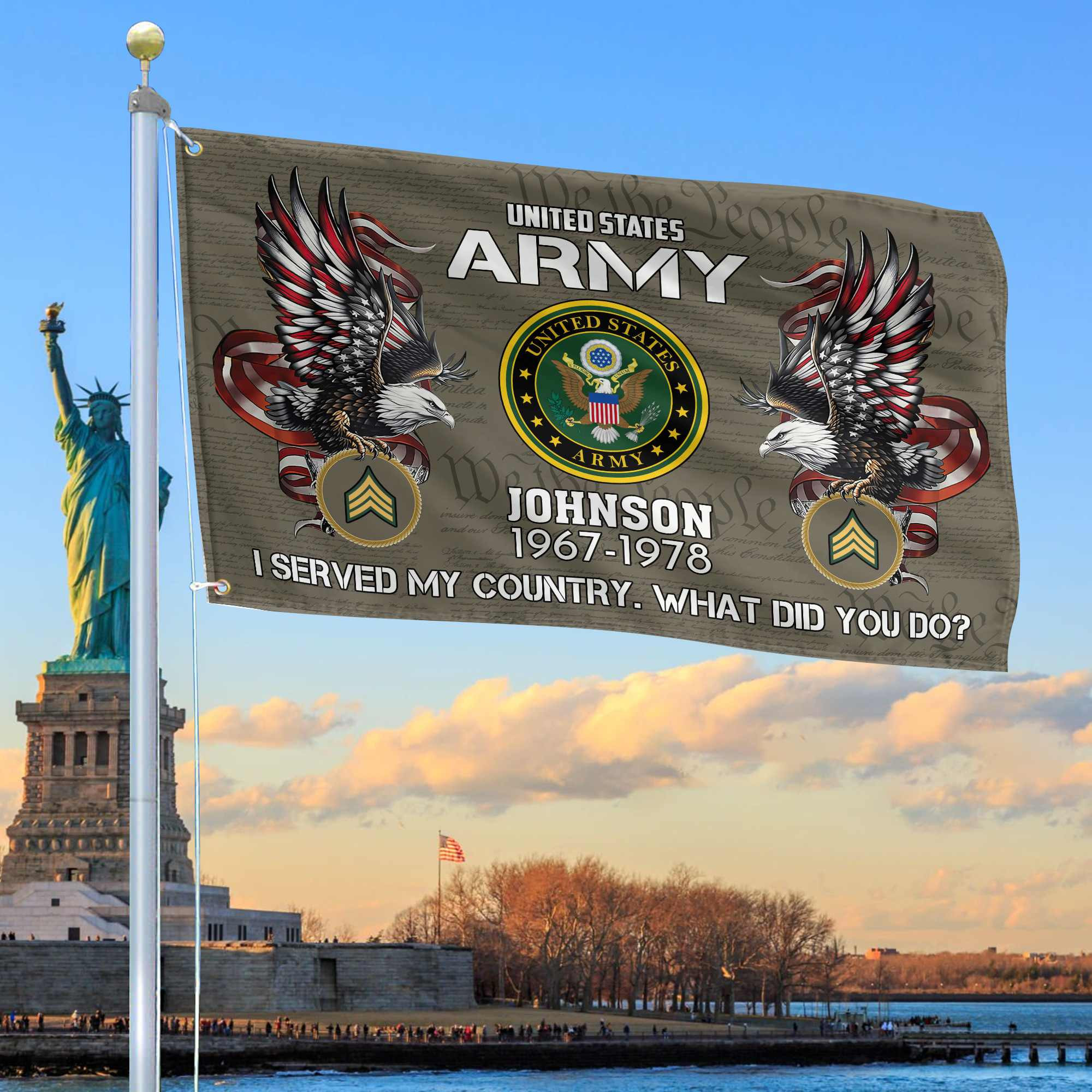 Premium Custom US Army Grommet Flag VPVC108410, Gifts For Army Veteran, Gifts For Dad, For Husband, Best Gifts On Father’s Day, Armed Forces Day, Independence Day, Veterans Day