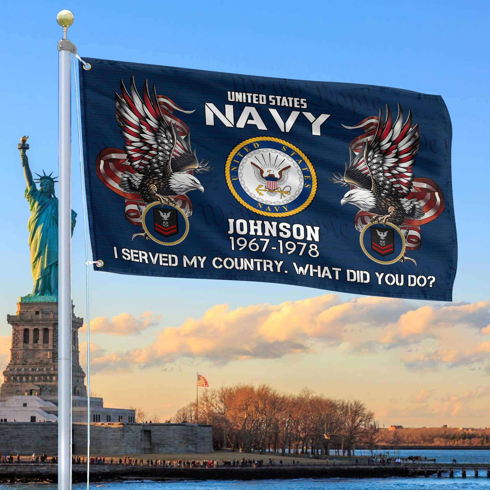 Premium Custom US Navy Grommet Flag VPVC108402, Gifts For Navy Veteran, Gifts For Dad, For Husband, Best Gifts On Father’s Day, Armed Forces Day, Independence Day, Veterans Day