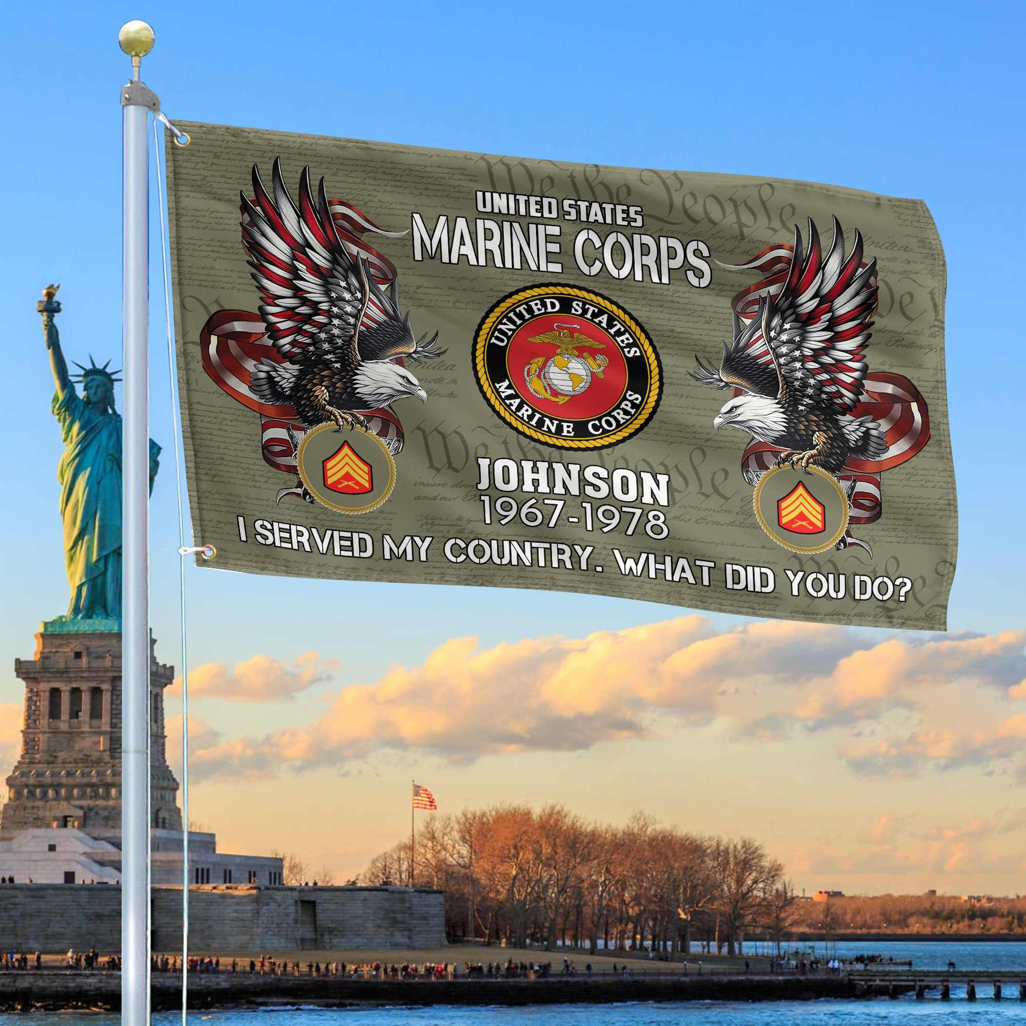 Premium Custom USMC Grommet Flag VPVC108411, Gifts For Marine Veteran, Gifts For Dad, For Husband, Best Gifts On Father’s Day, Armed Forces Day, Independence Day, Veterans Day