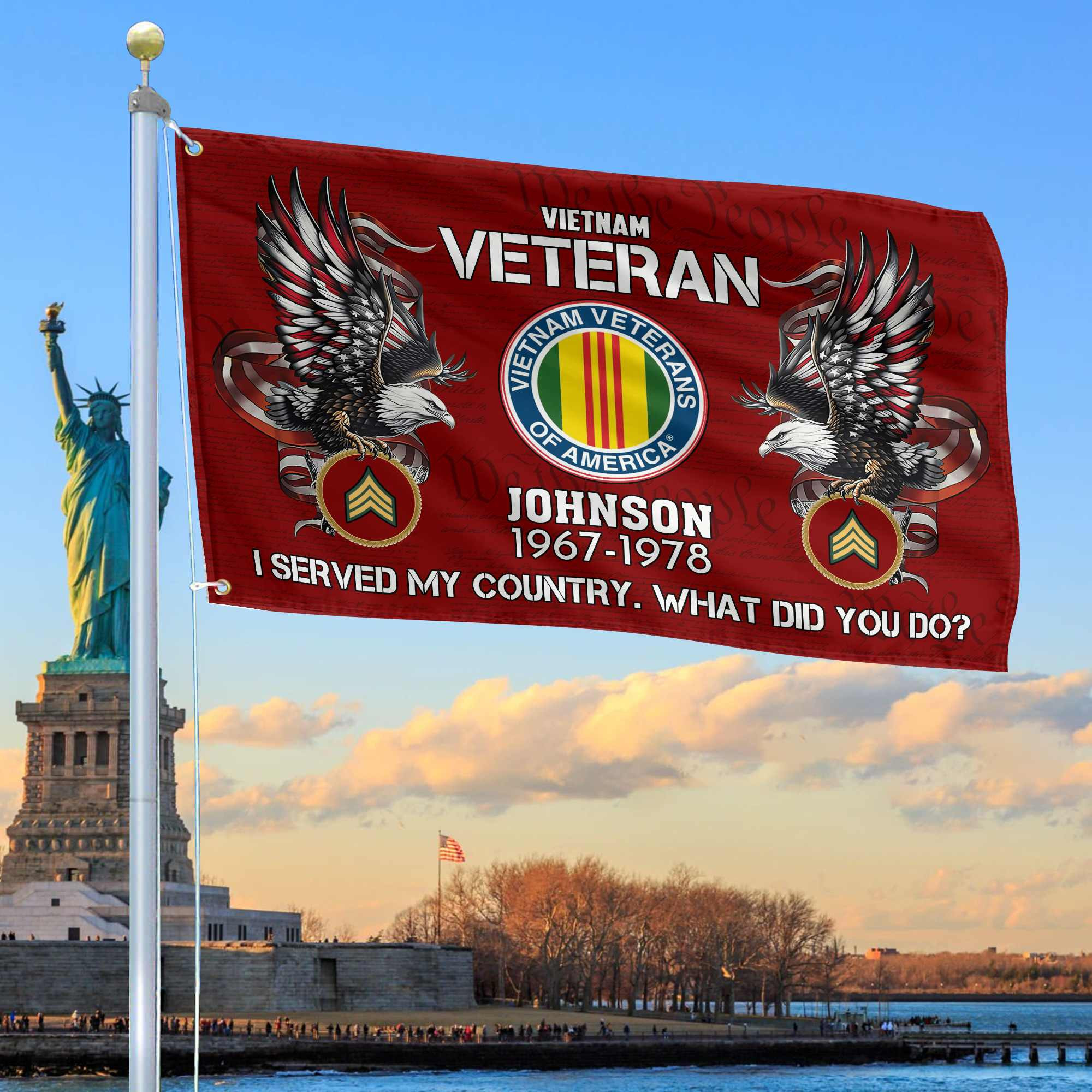 Premium Custom Vietnam Veteran Grommet Flag VPVC108406, Gifts For Vietnam Veteran, Gifts For Dad, For Husband, Best Gifts On Father’s Day, Armed Forces Day, Independence Day, Veterans Day