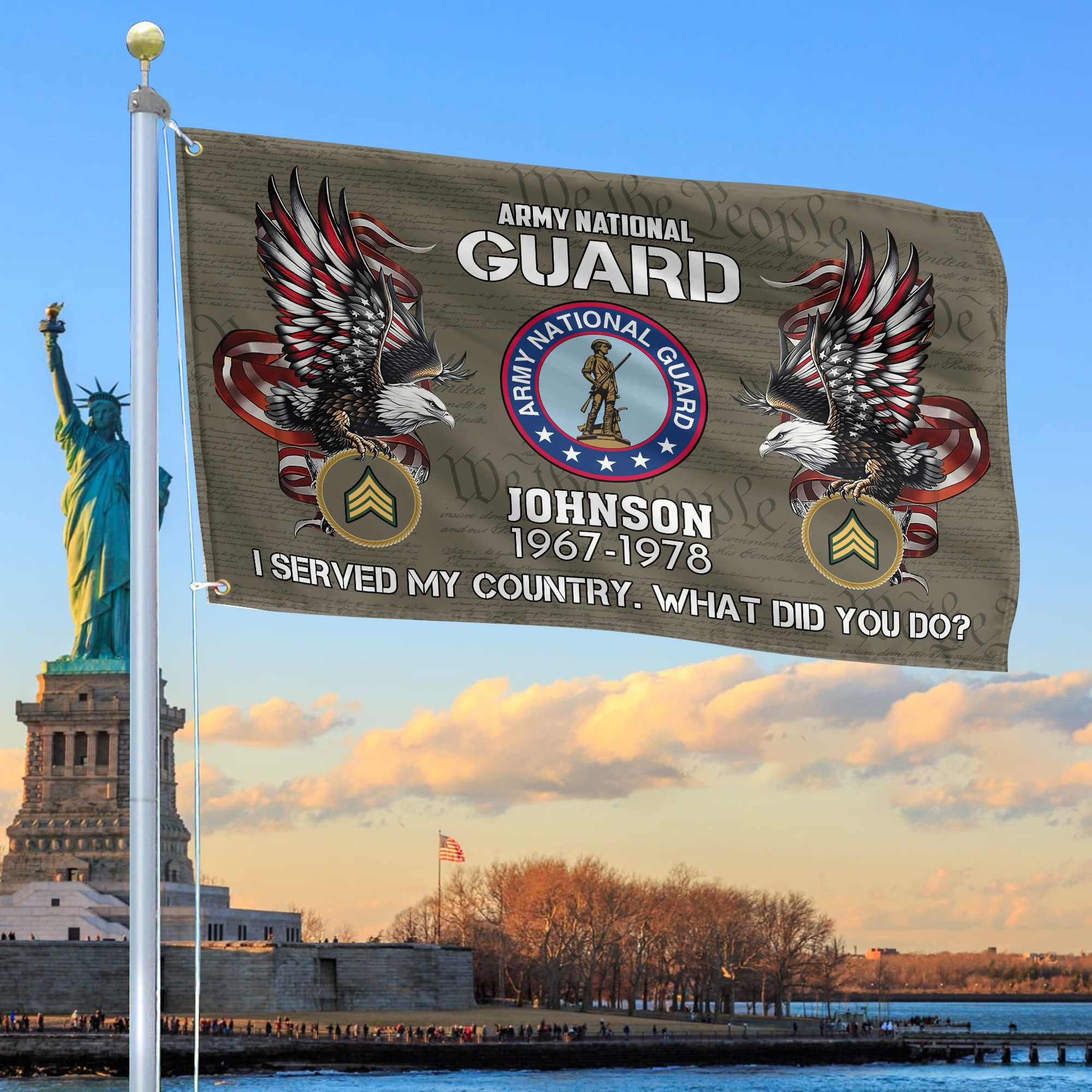 Premium Custom US Army National Guard Grommet Flag VPVC108408, Gifts For Army National Guard Veteran, Gifts For Dad, For Husband, Best Gifts On Father’s Day, Armed Forces Day, Independence Day, Veterans Day