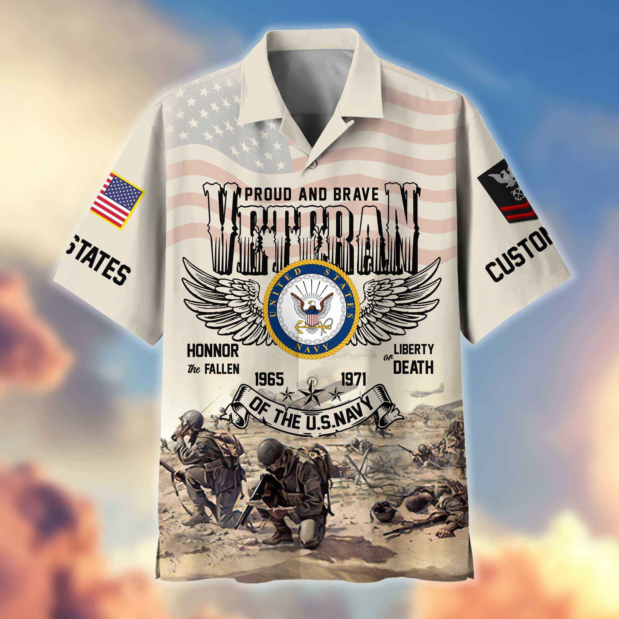 US Navy Custom Hawaiian Shirt VPVC404402, Gifts For Navy Veteran, Best Gifts On Father’s Day, Armed Forces Day, Independence Day, Veterans Day