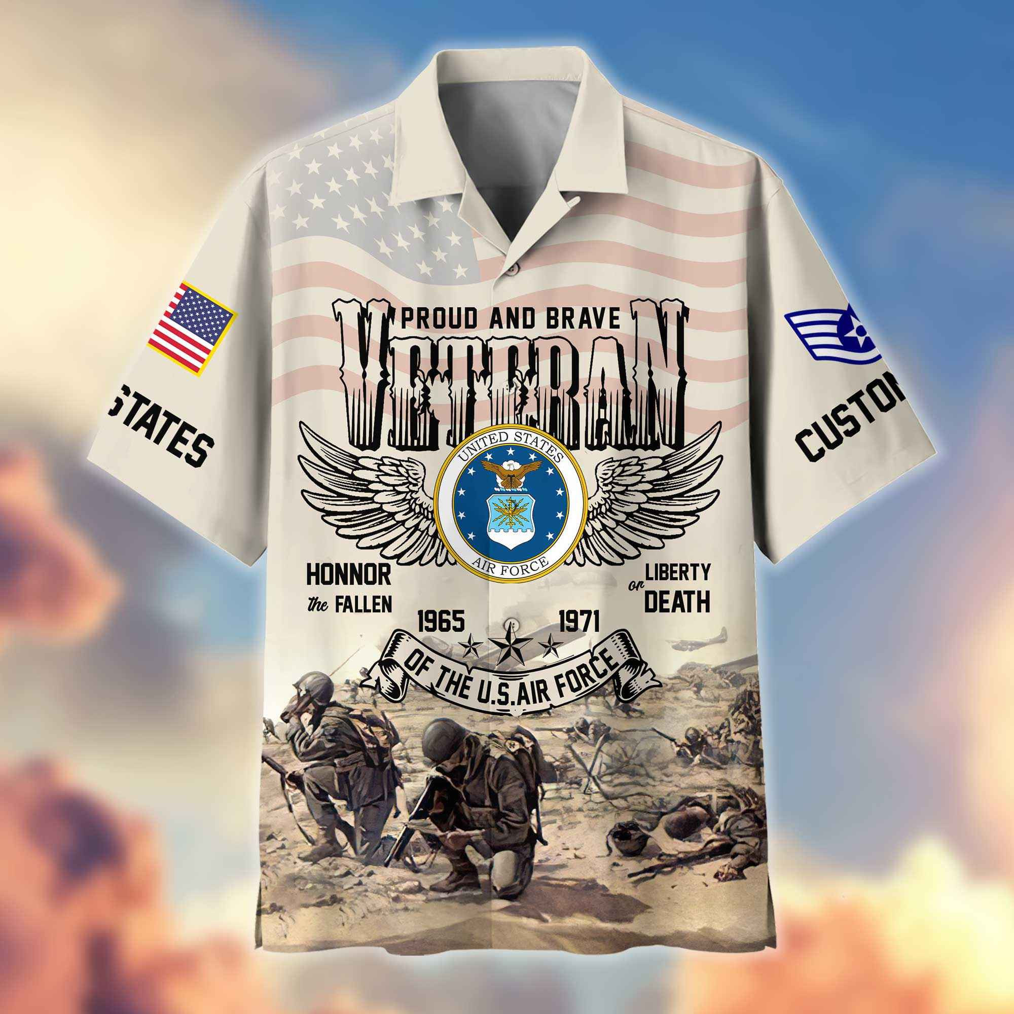 USAF Custom Hawaiian Shirt VPVC404404, Gifts For Air Force Veteran, Best Gifts On Father’s Day, Armed Forces Day, Independence Day, Veterans Day