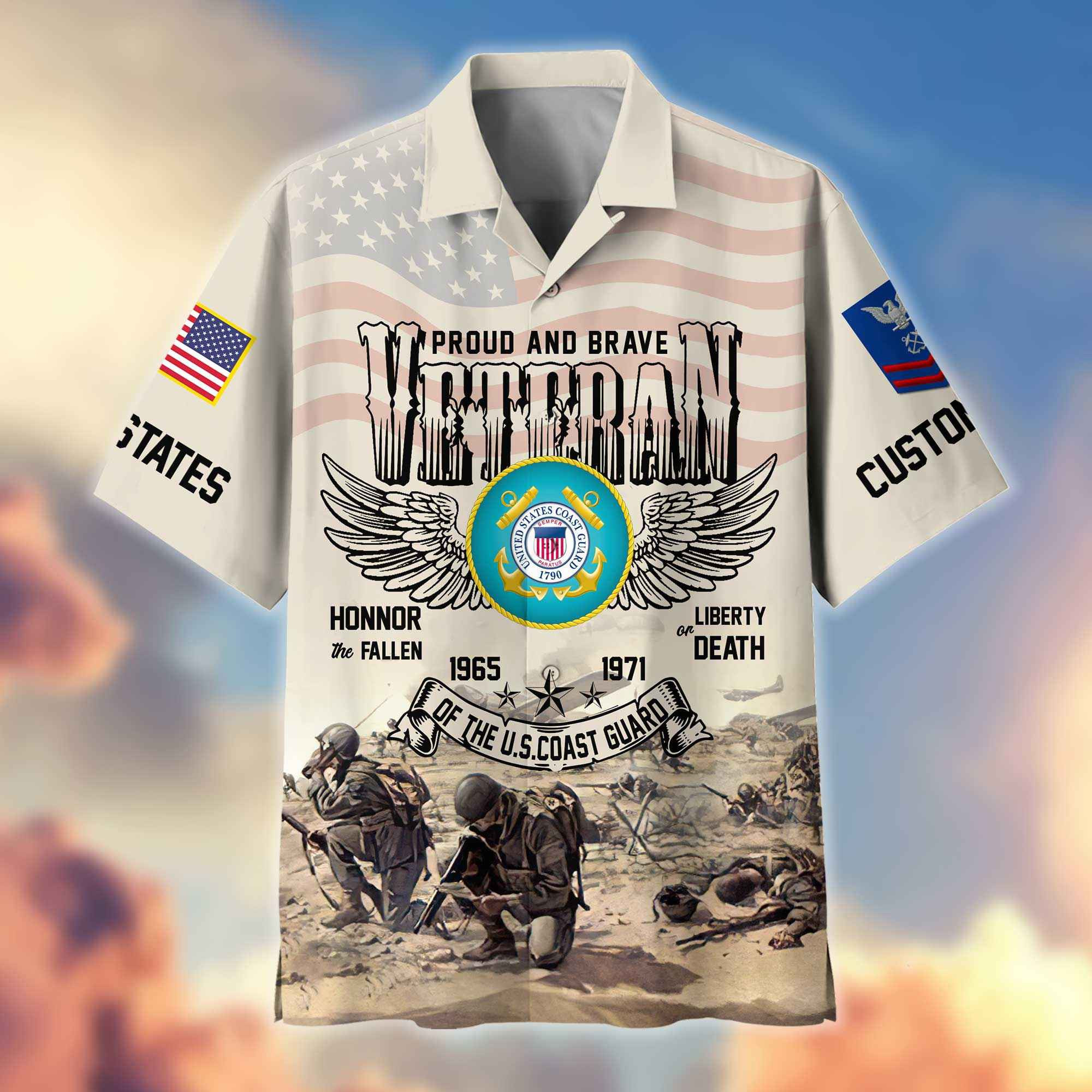USCG Custom Hawaiian Shirt VPVC404405, Gifts For Coast Guard Veteran, Best Gifts On Father’s Day, Armed Forces Day, Independence Day, Veterans Day