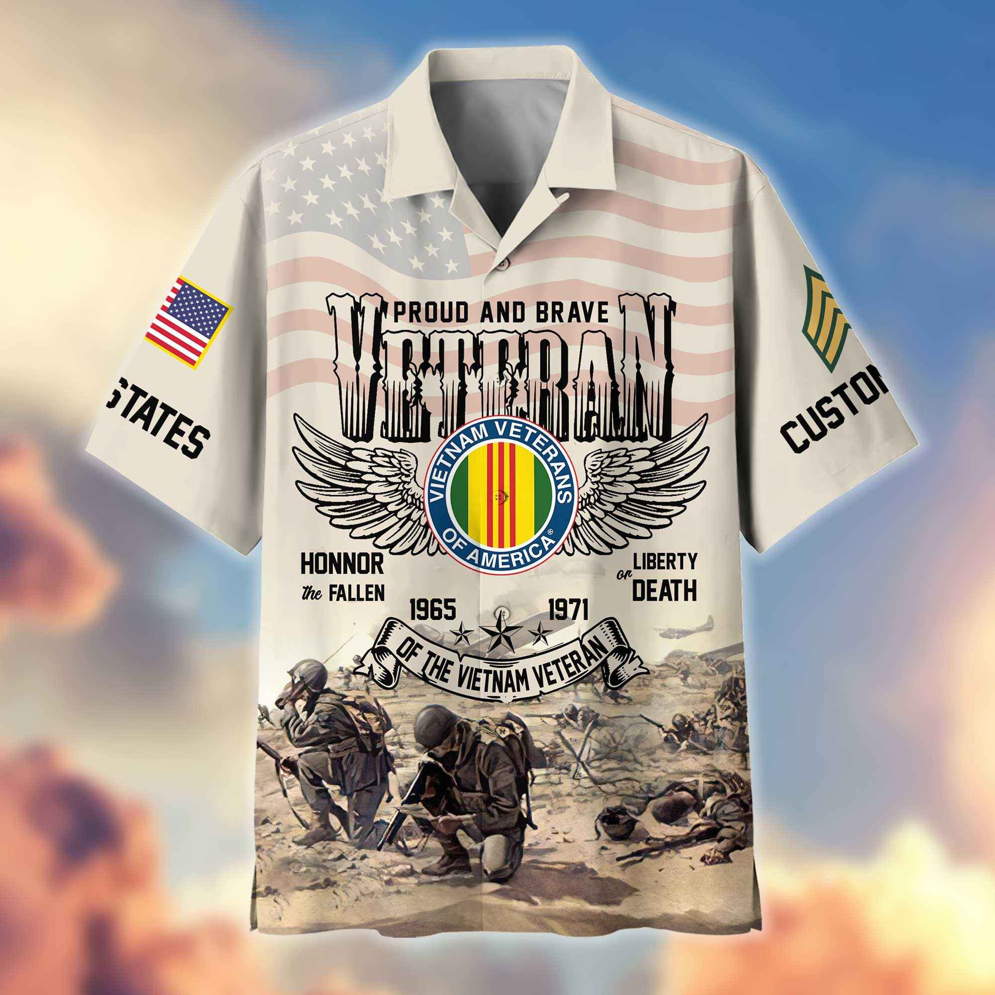 Vietnam Veteran Custom Hawaiian Shirt VPVC404406, Gifts For Vietnam Veteran, Best Gifts On Father’s Day, Armed Forces Day, Independence Day, Veterans Day