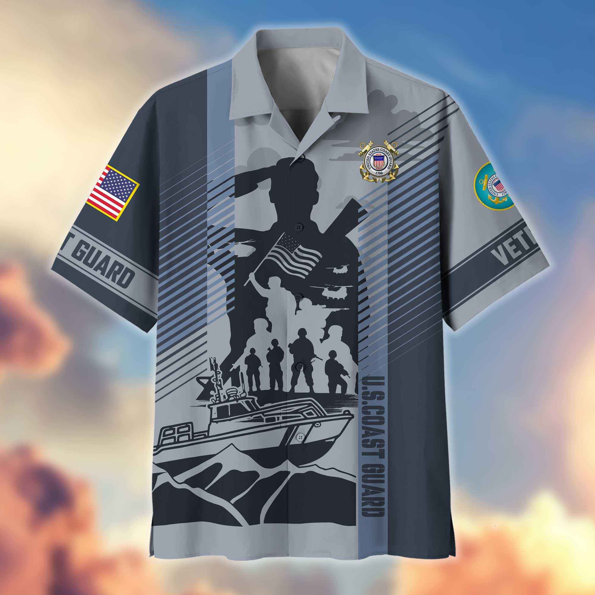 Premium USCG Hawaiian Shirt VPVC404605, Gifts For Coast Guard Veteran, Best Gifts On Father’s Day, Armed Forces Day, Independence Day, Veterans Day