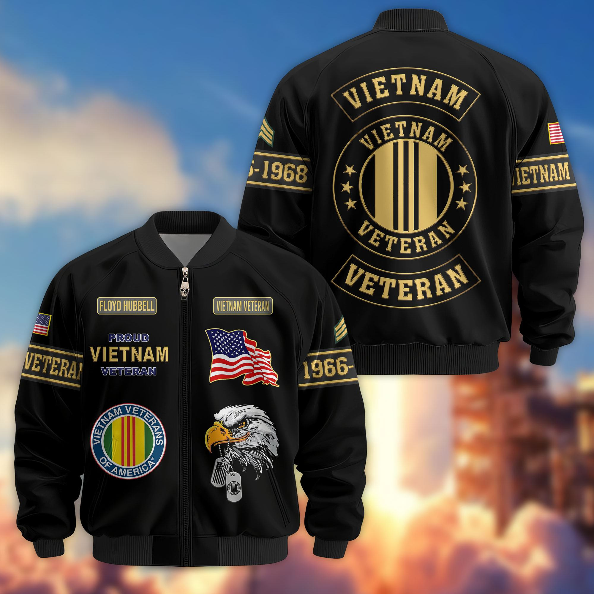 Premium Personalized Vietnam Veteran Bomber Jacket BPVC060510