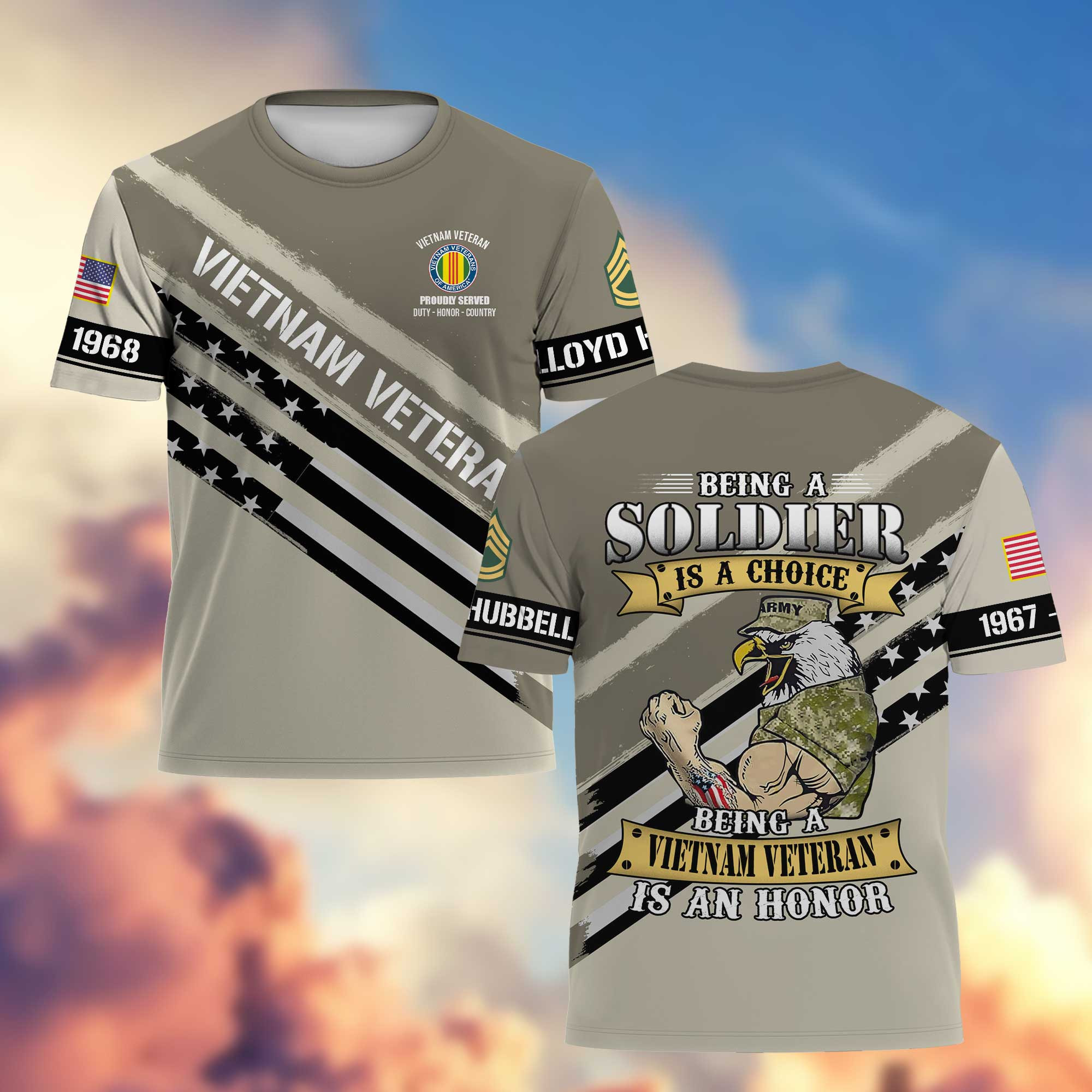 Premium Custom Vietnam Veteran T-Shirt BPVC060511