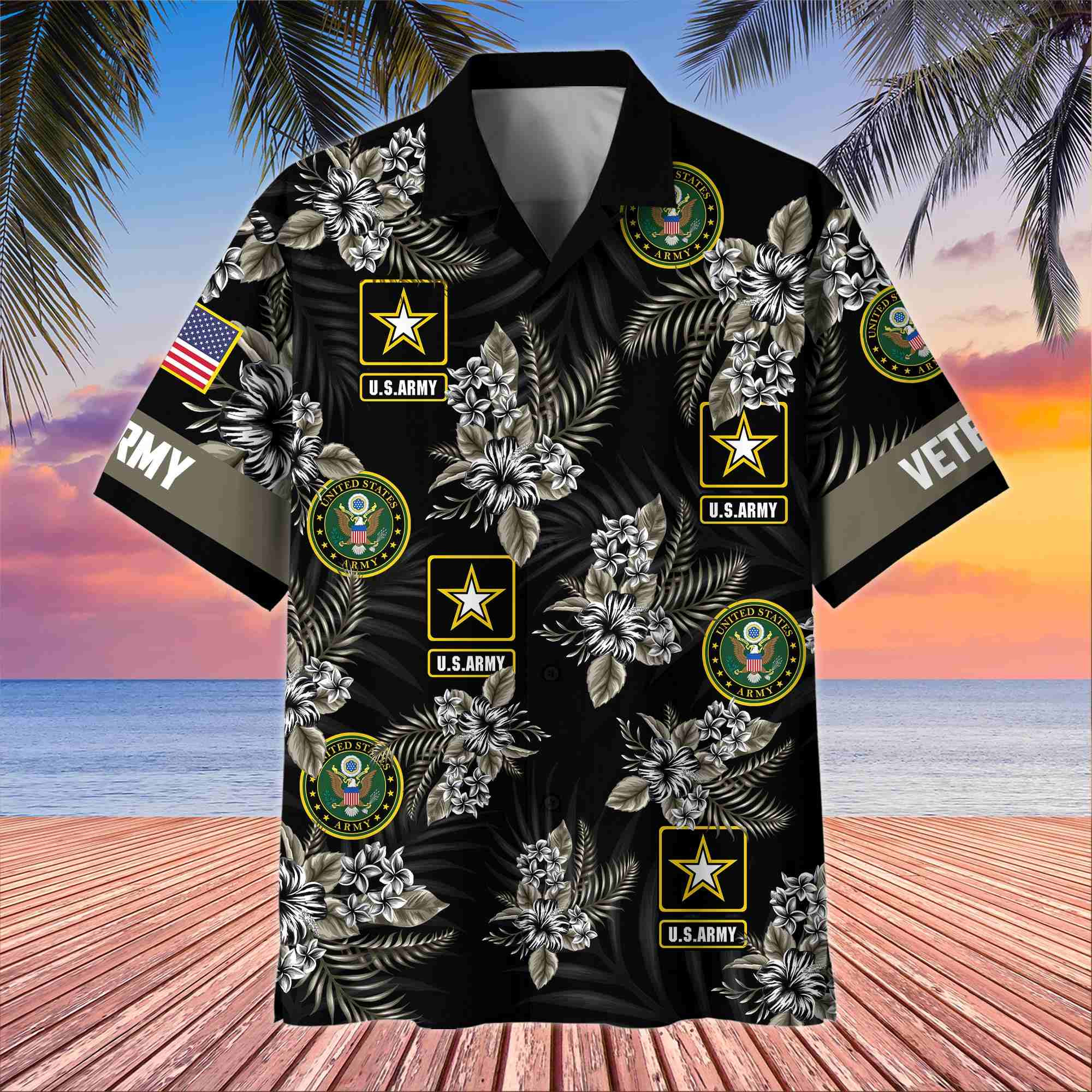 Premium US Veterans Hawaiian Shirt BPHN250411, Gifts For US Veterans, Gifts On Memorial Day, Father’s Day, Armed Forces Day, Veterans Day