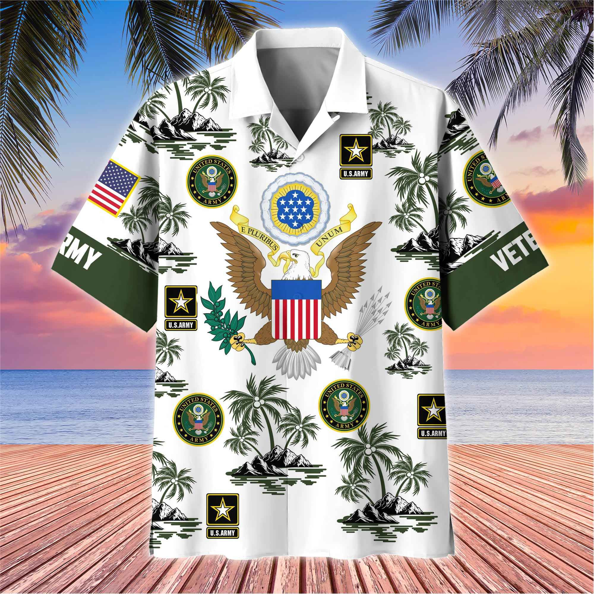 Premium US Veterans Hawaiian Shirt BPHN250414, Gifts For US Veterans, Gifts On Father’s Day, Armed Forces Day, Veterans Day