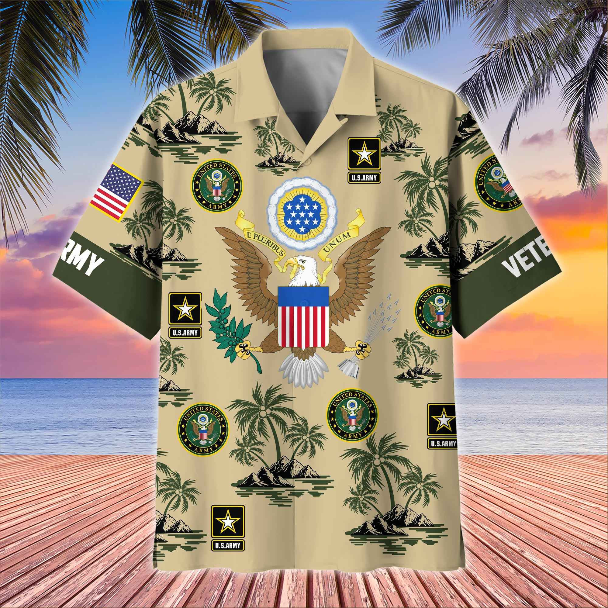 Premium US Veterans Hawaiian Shirt BPHN250413, Gifts For US Veterans, Gifts On Father’s Day, Armed Forces Day, Veterans Day