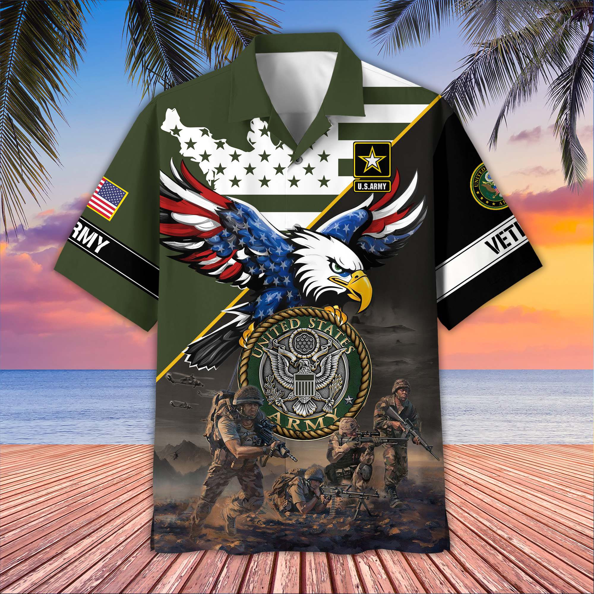 Premium US Veterans Hawaiian Shirt BPVC150501, Gifts For US Veterans, Gifts On Father’s Day, Armed Forces Day, Veterans Day