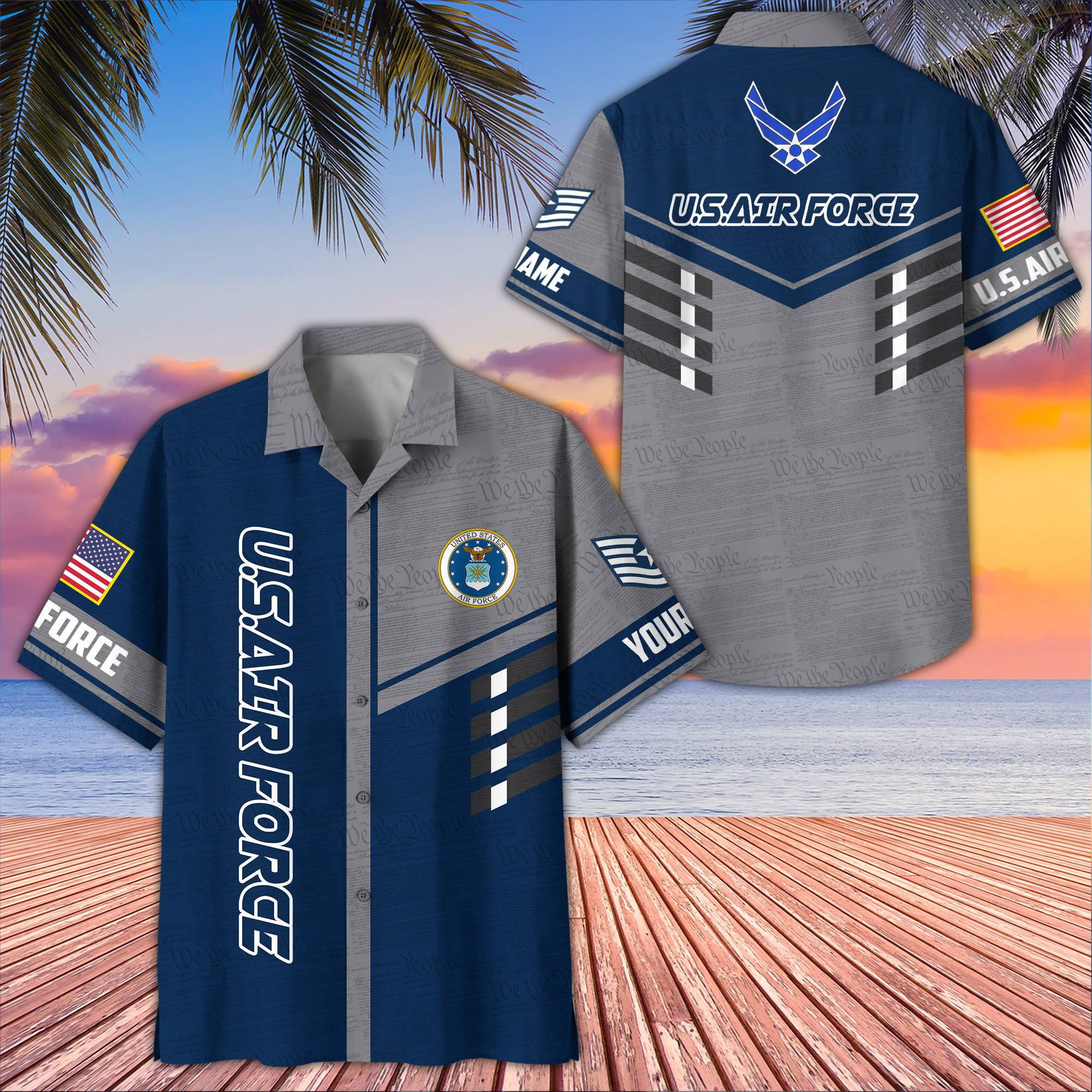 Premium Custom USAF Hawaiian Shirt VPVC406704, Gifts For Air Force Veteran, Best Gifts On Father’s Day, Armed Forces Day, Independence Day, Veterans Day