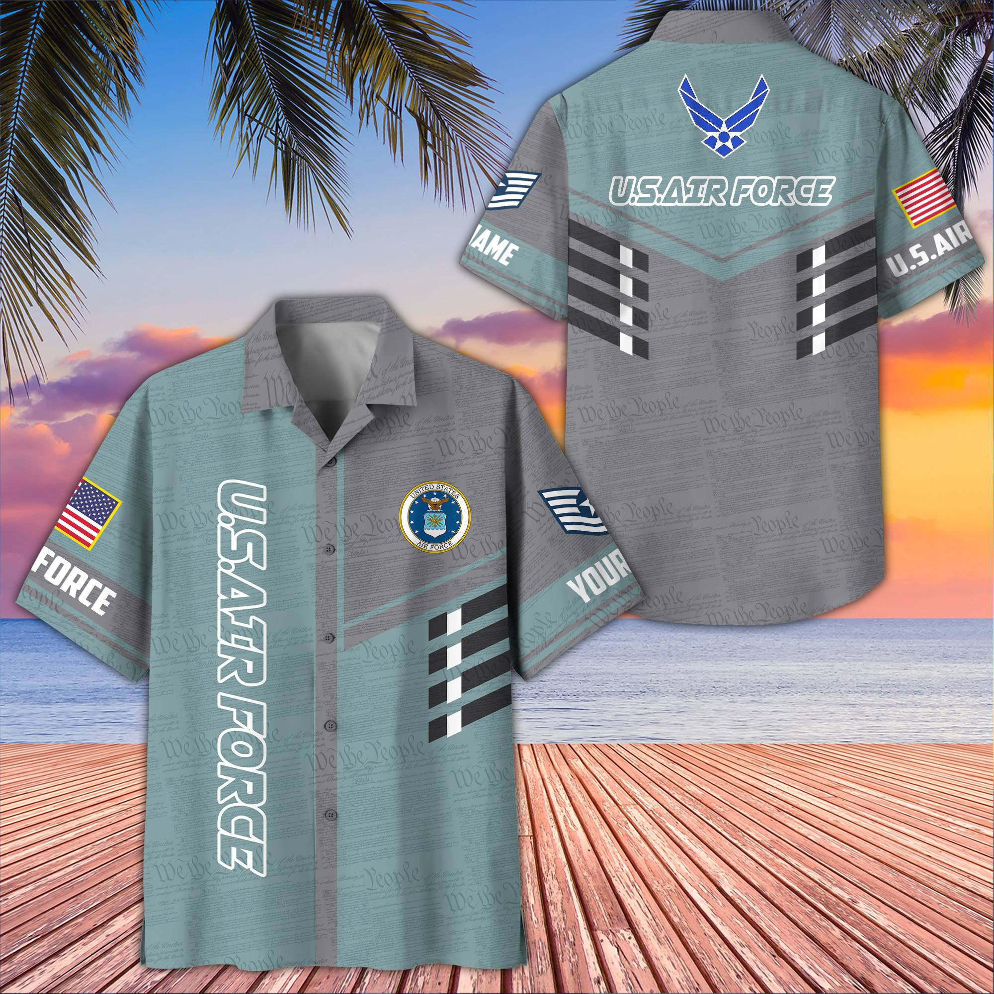 Premium Custom USAF Hawaiian Shirt VPVC406712, Gifts For Air Force Veteran, Best Gifts On Father’s Day, Armed Forces Day, Independence Day, Veterans Day