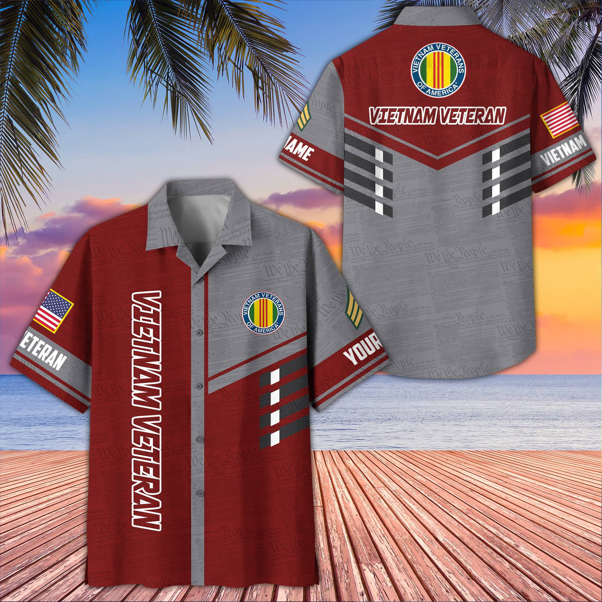Premium Custom Vietnam Veteran Hawaiian Shirt VPVC406706, Gifts For Vietnam Veteran, Best Gifts On Father’s Day, Armed Forces Day, Independence Day, Veterans Day