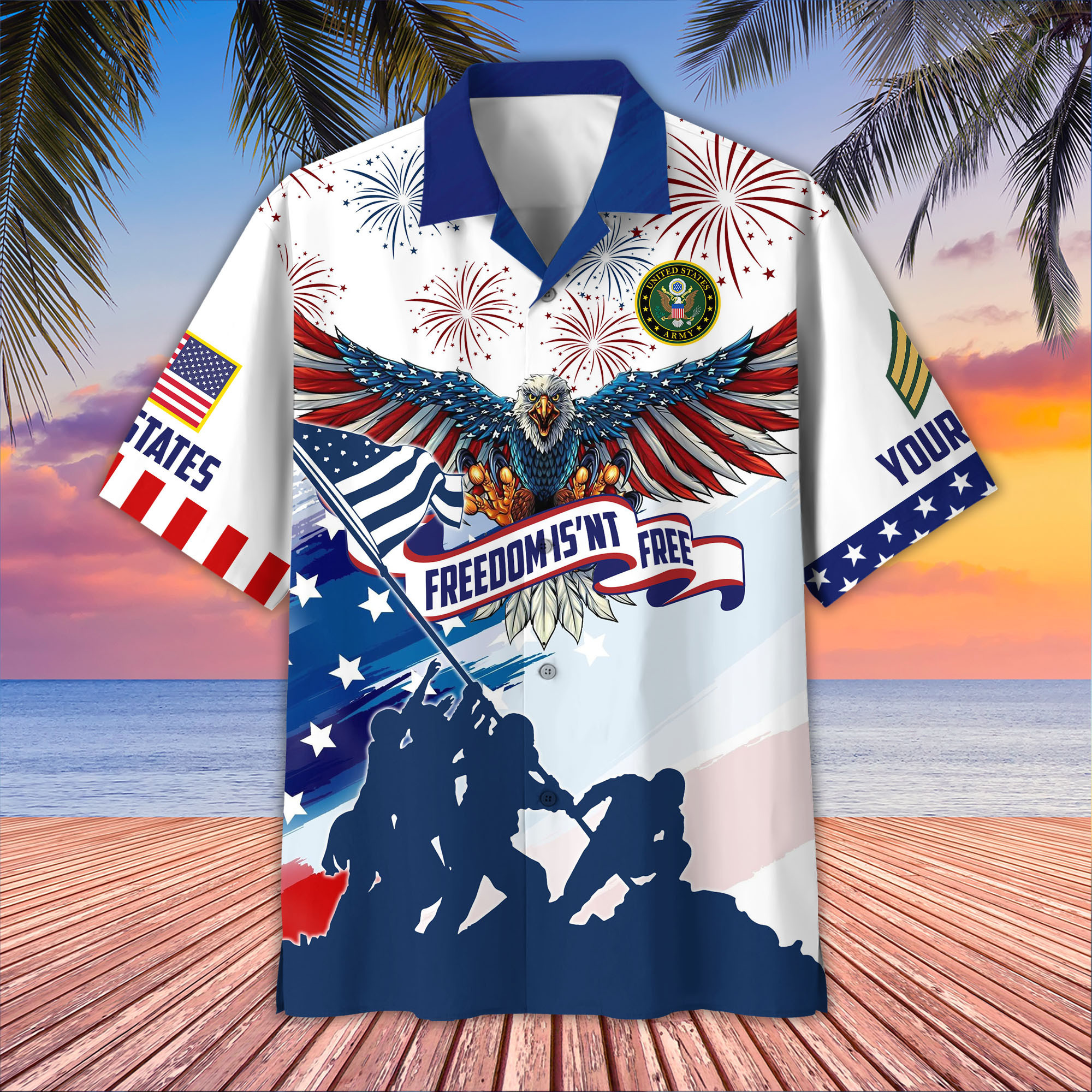US Army Custom Hawaiian Shirt VPVC406601, Gifts For Army Veteran, Best Gifts On Father’s Day, Armed Forces Day, Independence Day, Veterans Day