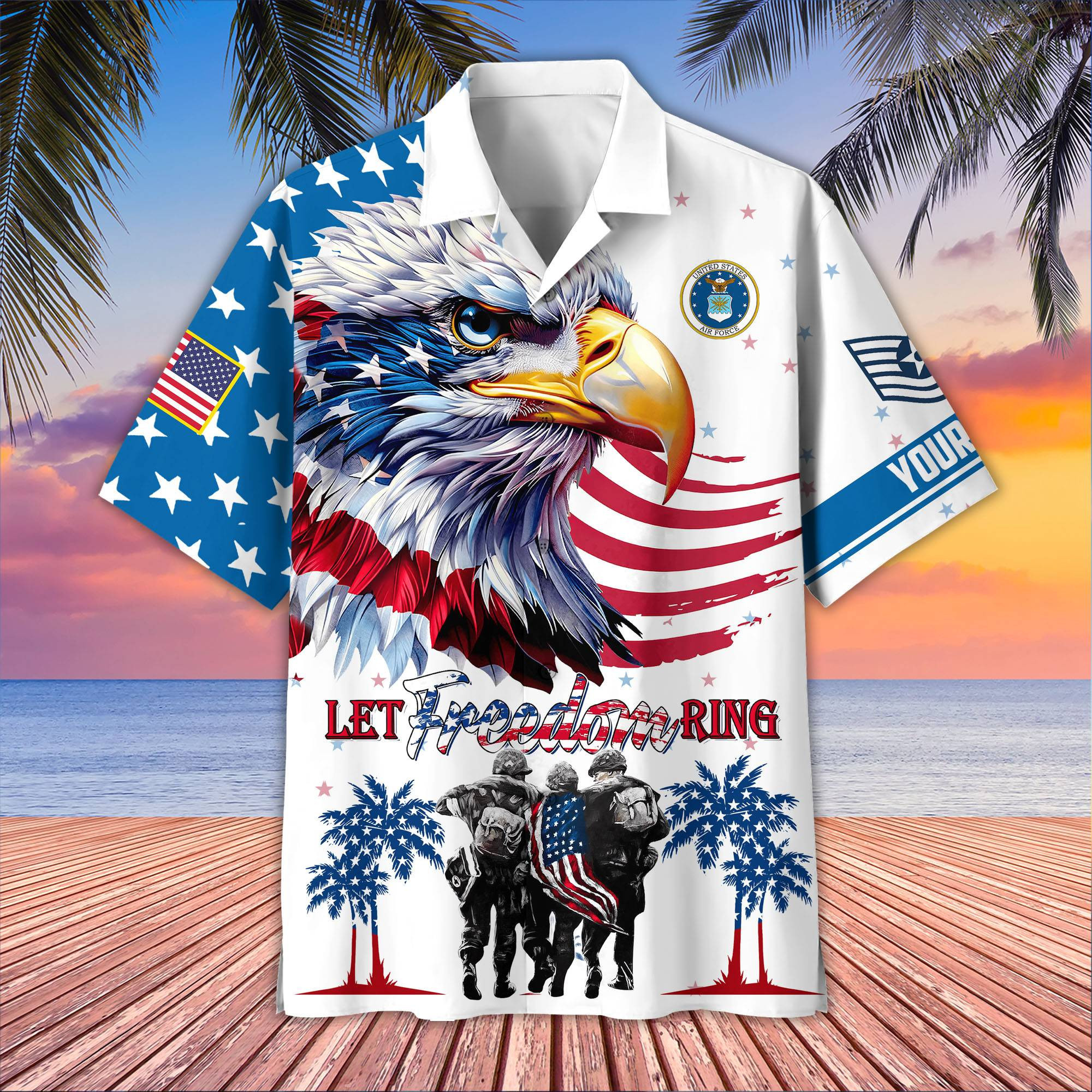 Premium Custom USAF Hawaiian Shirt VPVC405704, Gifts For Air Force Veteran, Best Gifts On Father’s Day, Armed Forces Day, Independence Day, Veterans Day