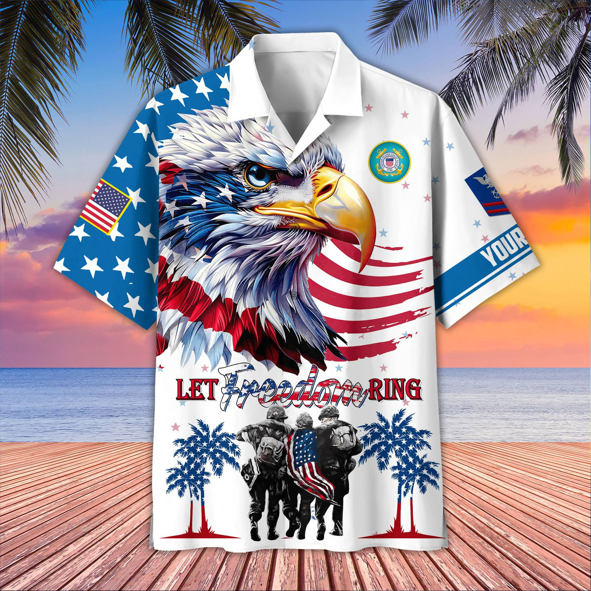 Premium Custom USCG Hawaiian Shirt VPVC405705, Gifts For Coast Guard Veteran, Best Gifts On Father’s Day, Armed Forces Day, Independence Day, Veterans Day