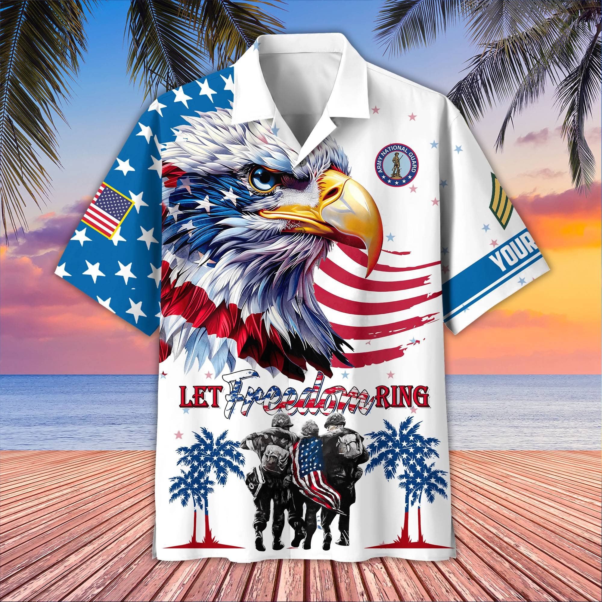 Premium Custom US Army National Guard Veteran Hawaiian Shirt VPVC405708, Gifts For Army National Guard Veteran, Best Gifts On Father’s Day, Armed Forces Day, Independence Day, Veterans Day