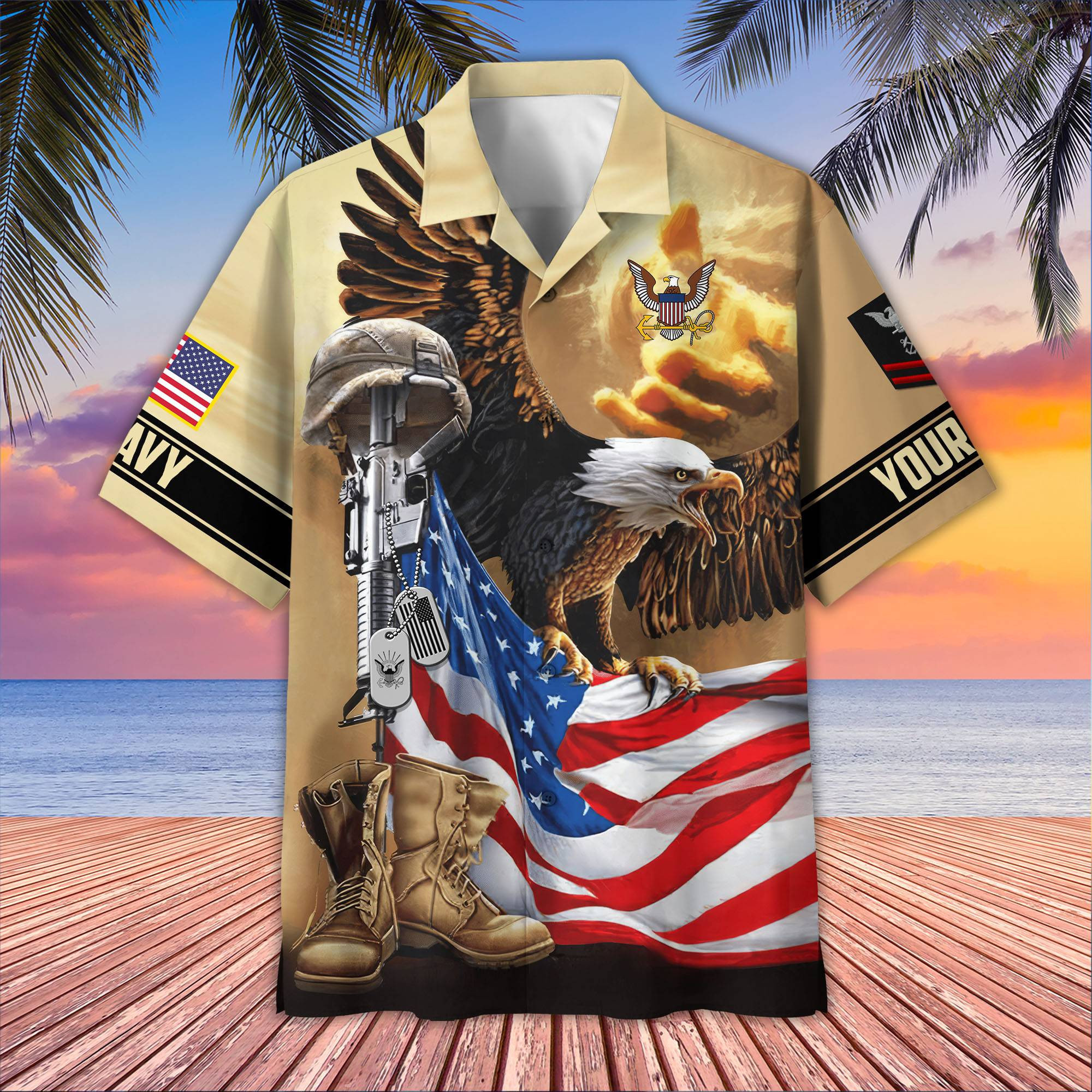 Premium Custom US Navy Hawaiian Shirt VPVC405402, Gifts For Navy Veteran, Best Gifts On Father’s Day, Armed Forces Day, Independence Day, Veterans Day