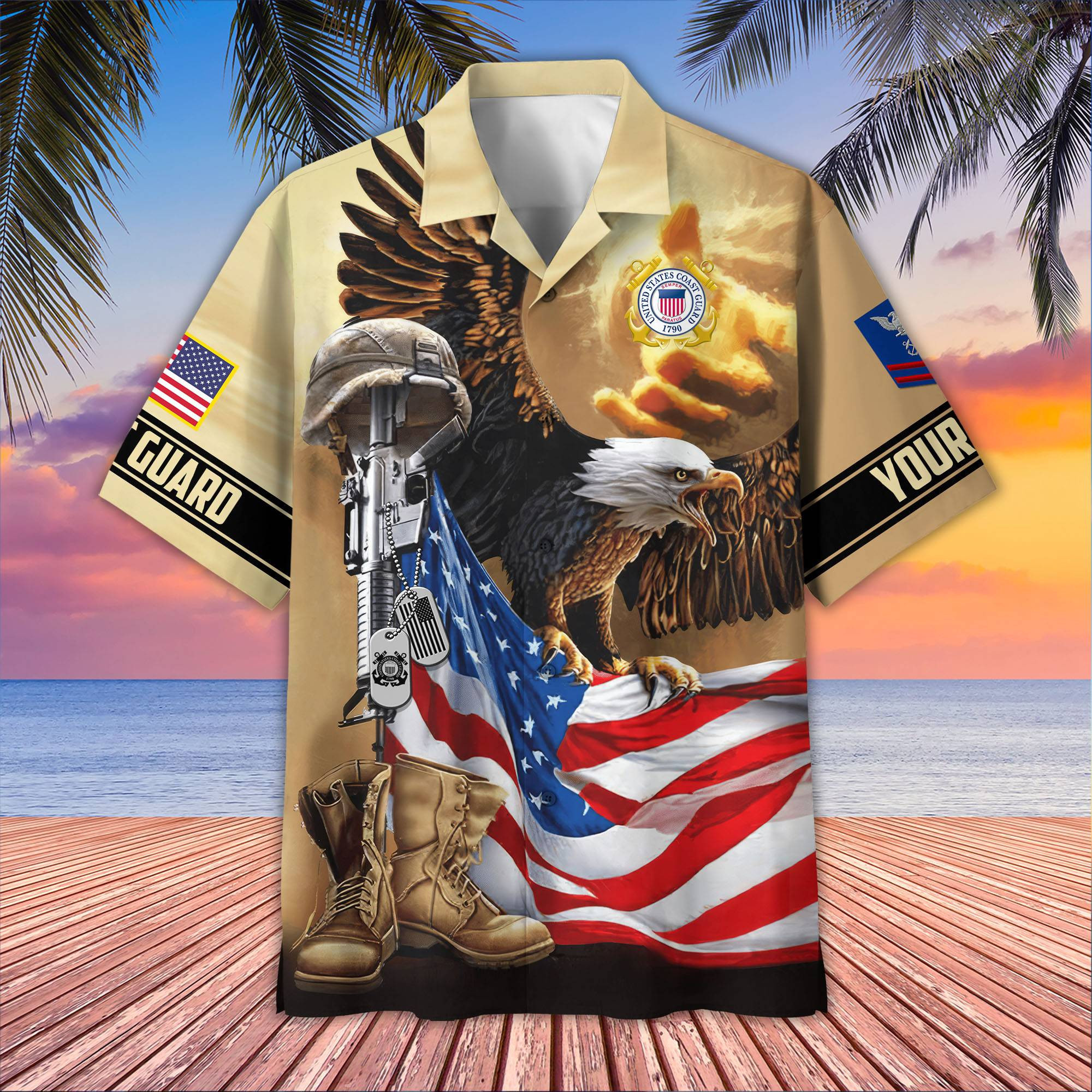 Premium Custom USCG Hawaiian Shirt VPVC405405, Gifts For Coast Guard Veteran, Best Gifts On Father’s Day, Armed Forces Day, Independence Day, Veterans Day