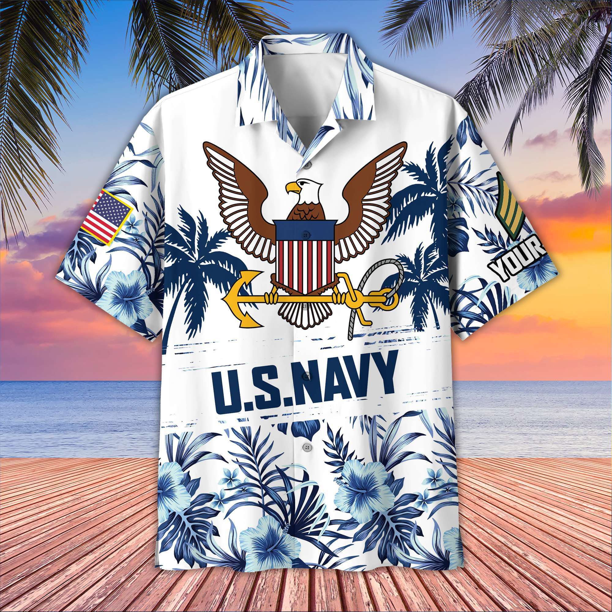 US Navy Custom Hawaiian Shirt VPVC405302, Gifts For Navy Veteran, Best Gifts On Father’s Day, Armed Forces Day, Independence Day, Veterans Day