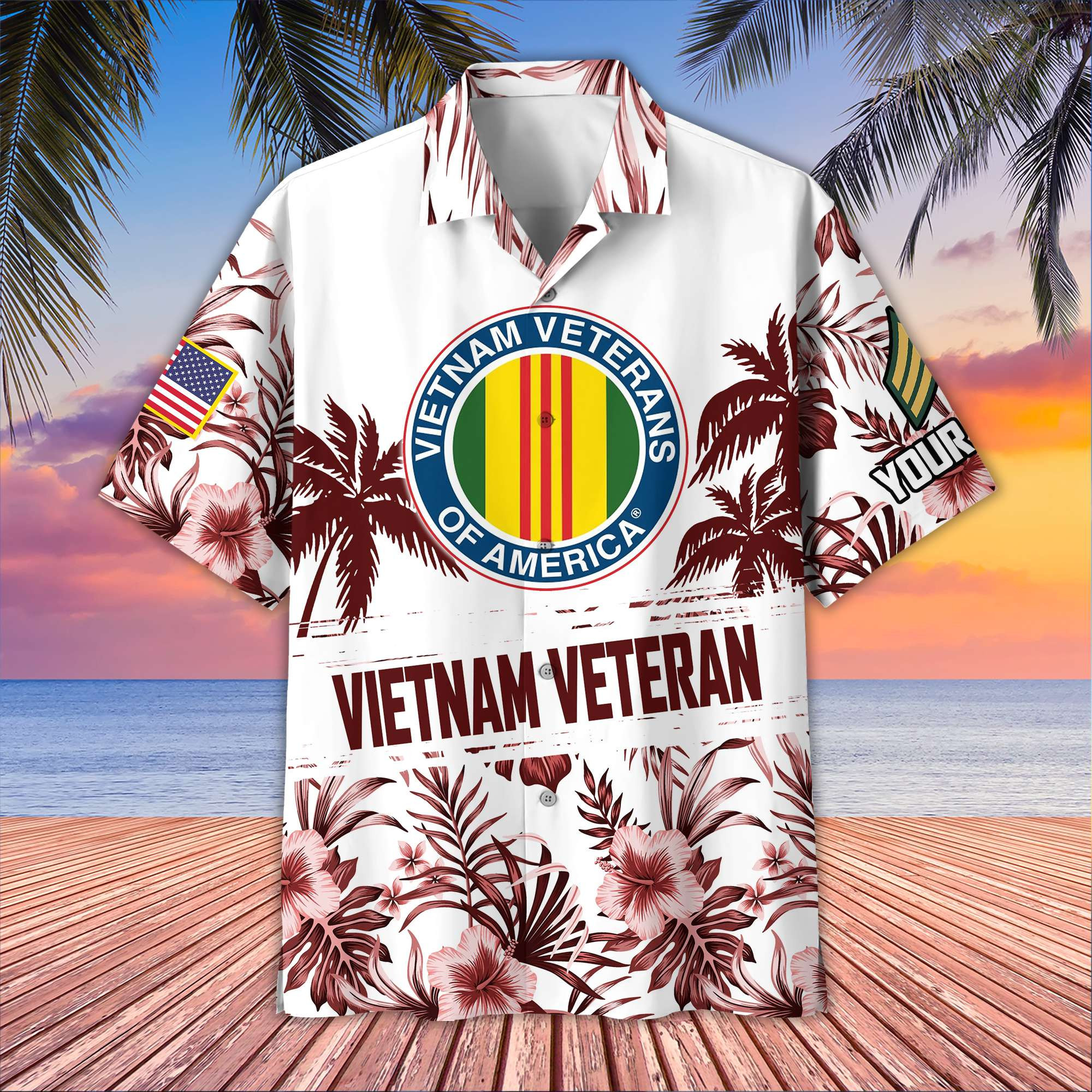 Vietnam Veteran Custom Hawaiian Shirt VPVC405306, Gifts For Vietnam Veteran, Best Gifts On Father’s Day, Armed Forces Day, Independence Day, Veterans Day
