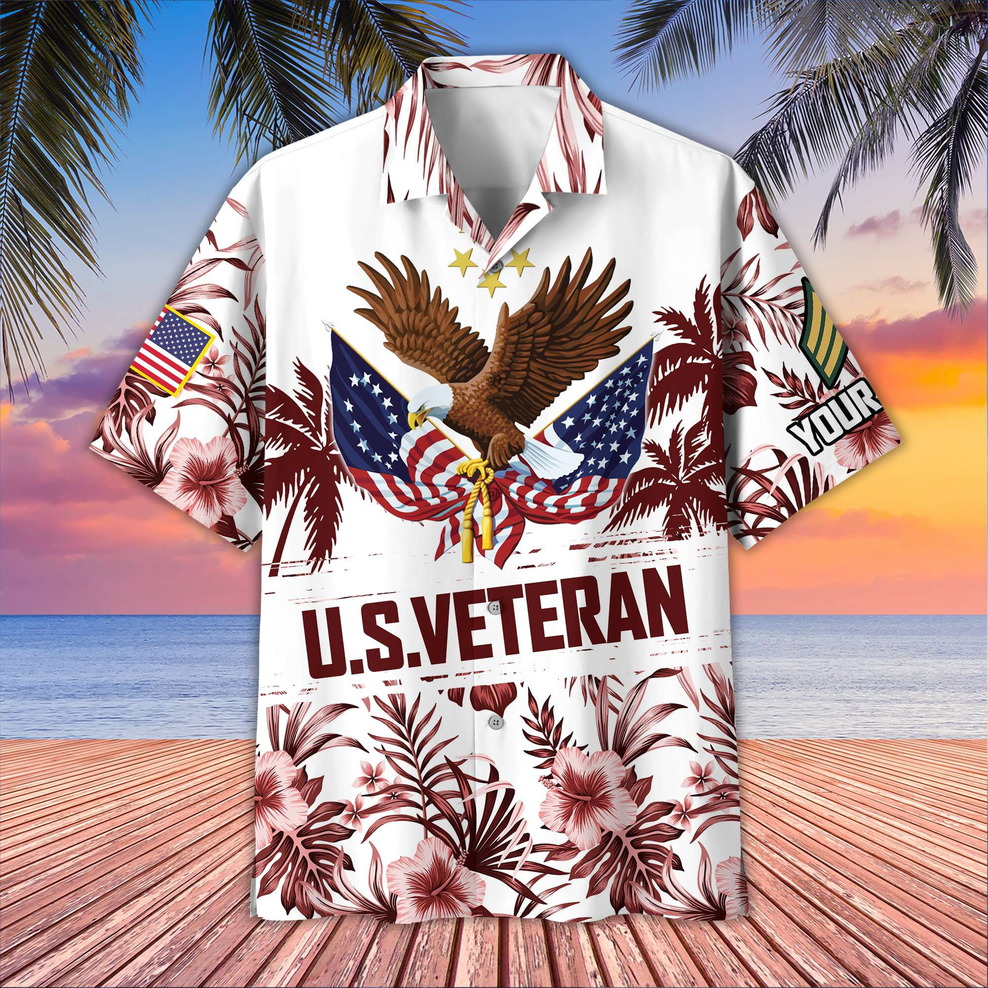 US Veteran Custom Hawaiian Shirt VPVC405307, Gifts For US Veteran, Best Gifts On Father’s Day, Armed Forces Day, Independence Day, Veterans Day