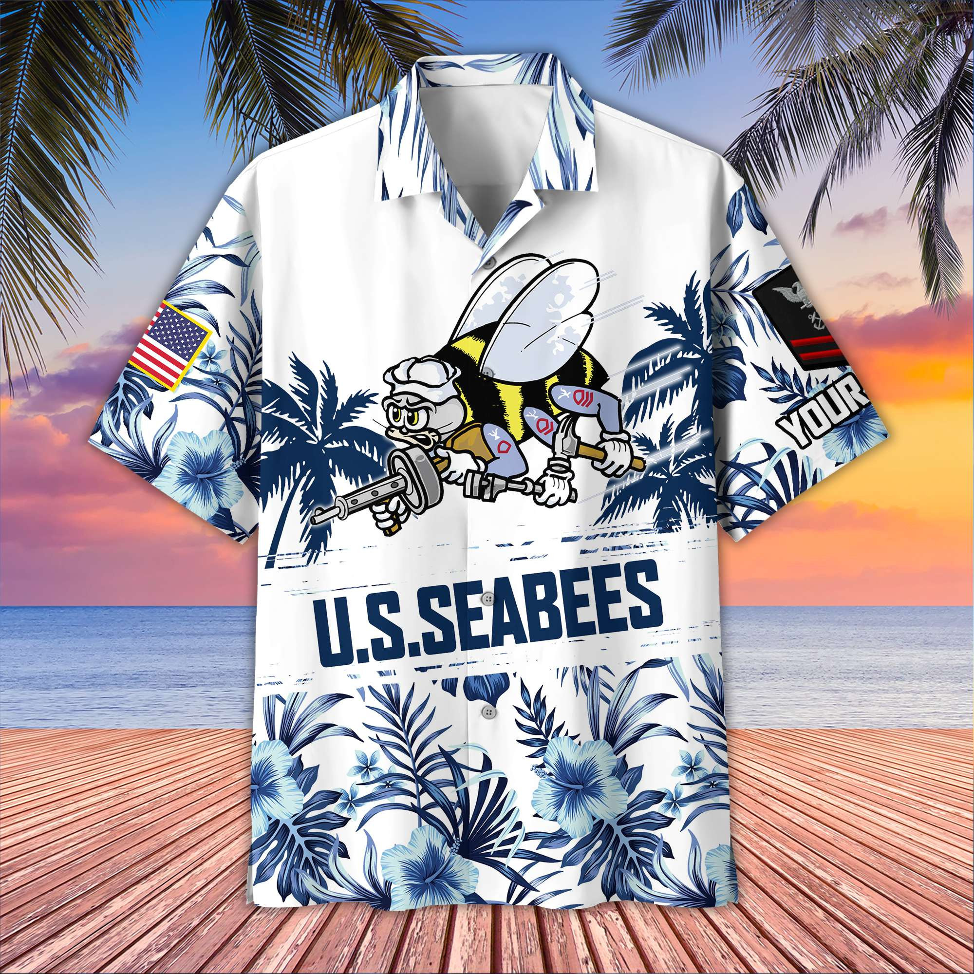 US Seabees Custom Hawaiian Shirt VPVC405309, Gifts For Seabees Veteran, Best Gifts On Father’s Day, Armed Forces Day, Independence Day, Veterans Day