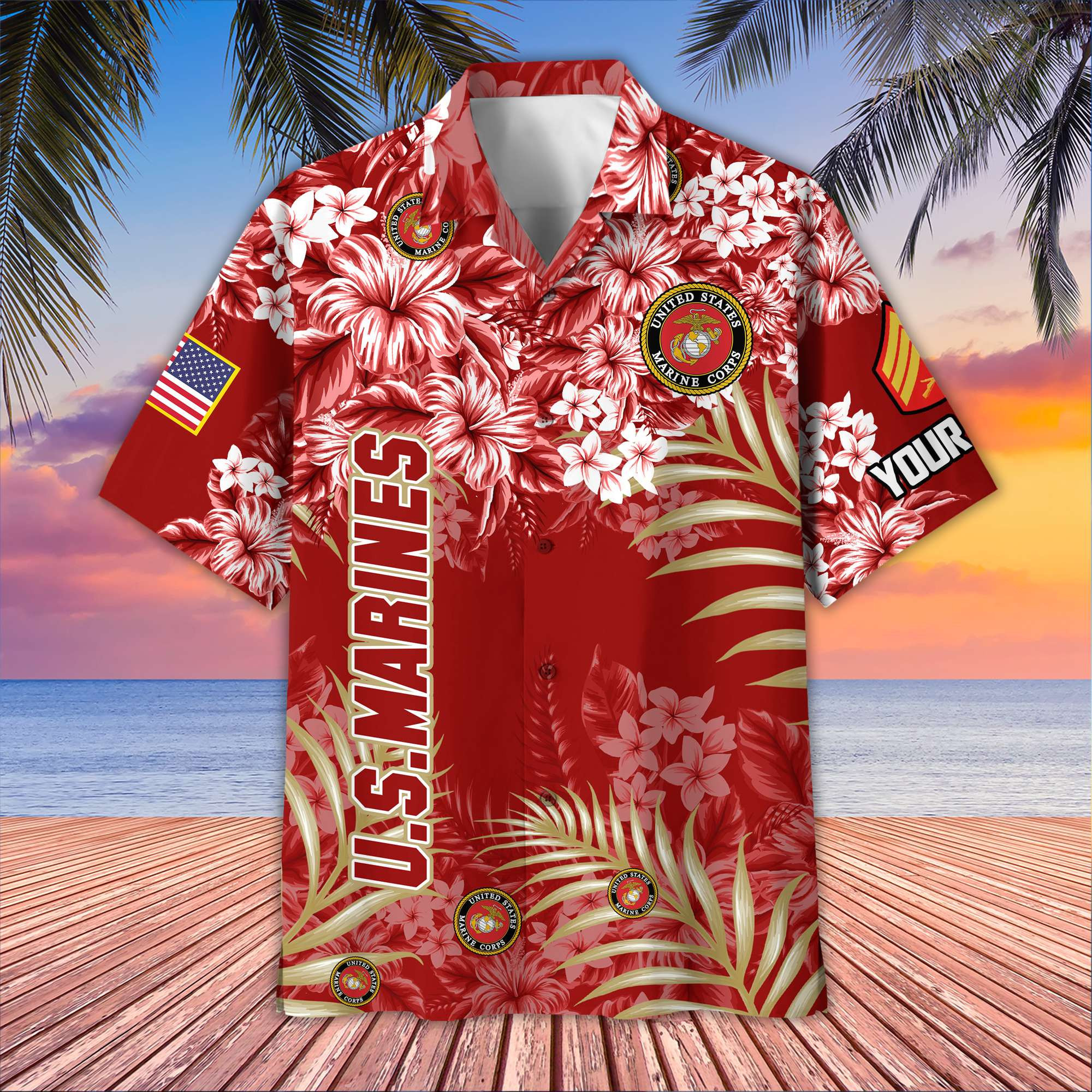 Premium Custom USMC Hawaiian Shirt VPVC405203, Gifts For Marine Veteran, Best Gifts On Father’s Day, Armed Forces Day, Independence Day, Veterans Day