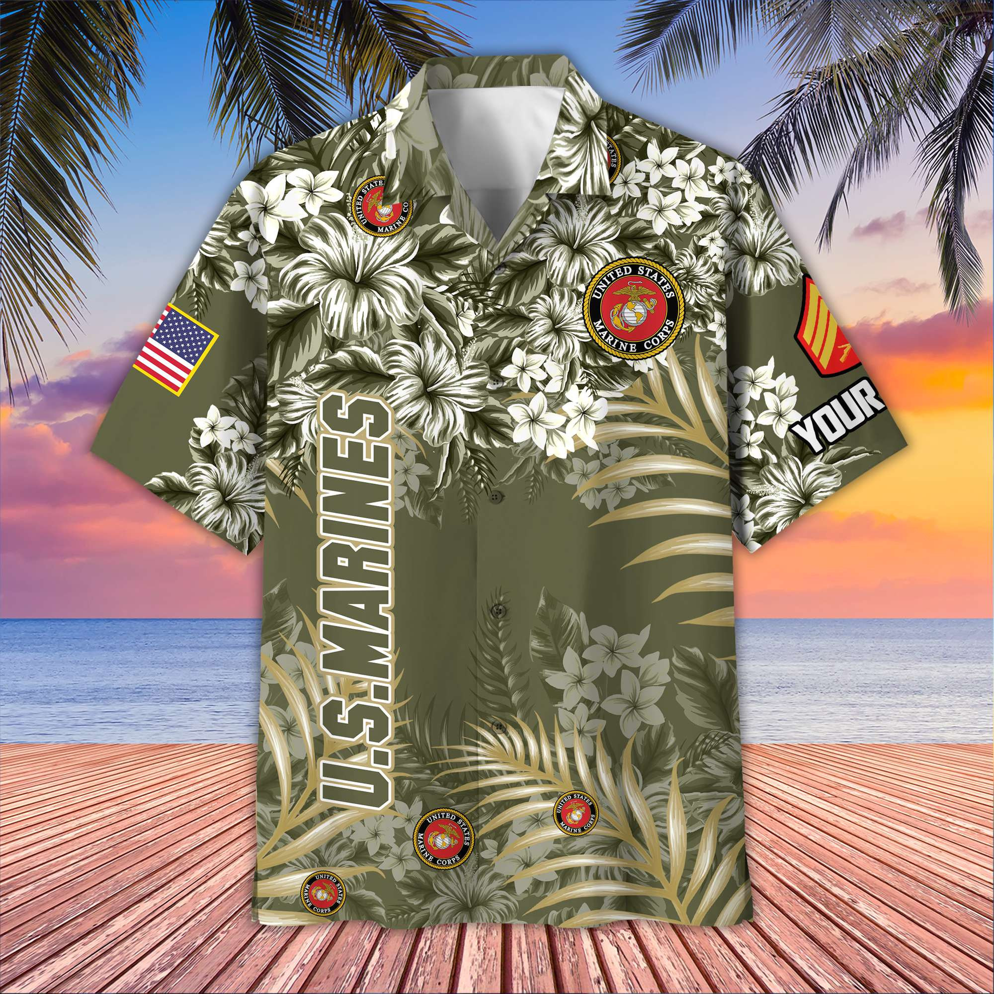 Premium Custom USMC Hawaiian Shirt VPVC405211, Gifts For Marine Veteran, Best Gifts On Father’s Day, Armed Forces Day, Independence Day, Veterans Day