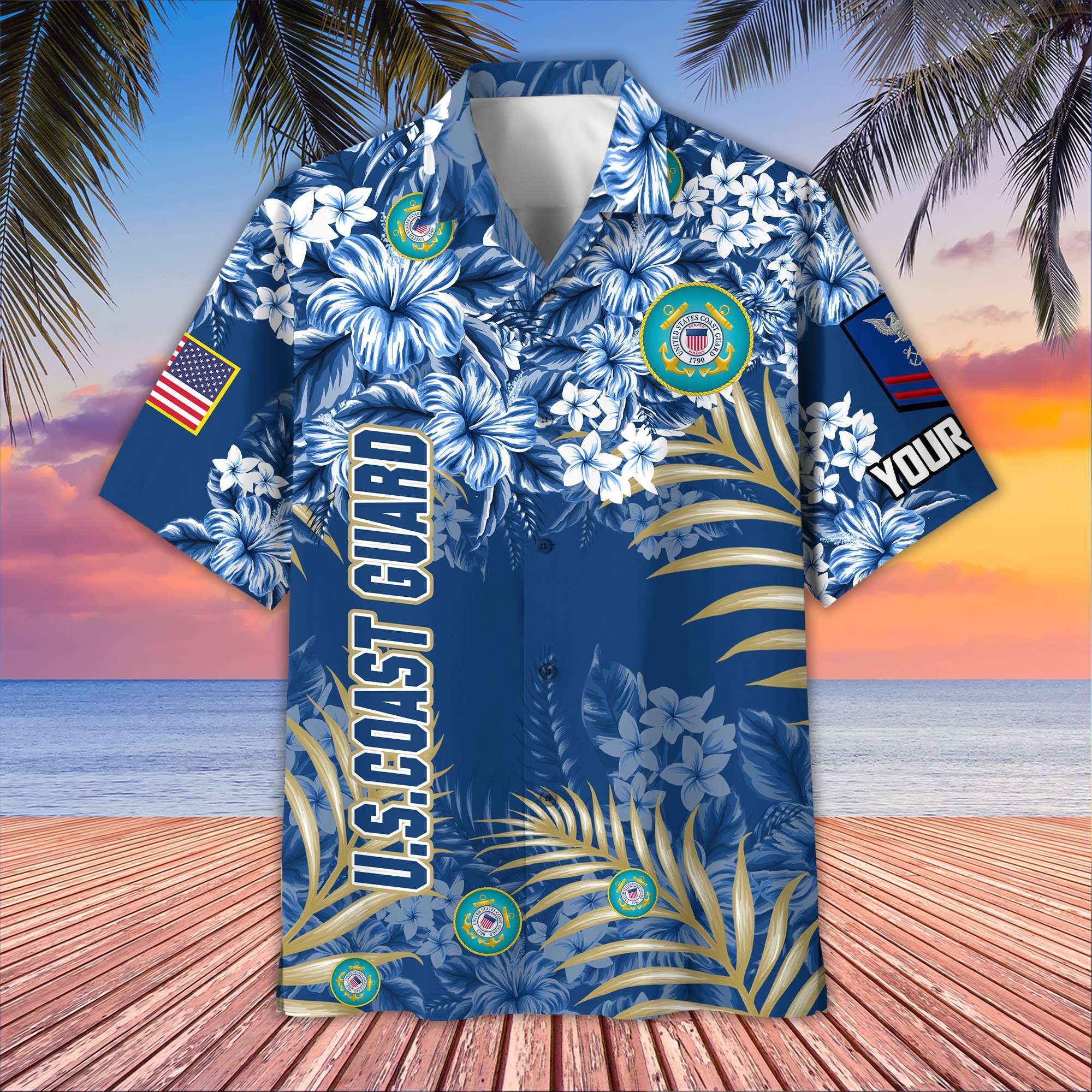 Premium Custom USCG Hawaiian Shirt VPVC405205, Gifts For Coast Guard Veteran, Best Gifts On Father’s Day, Armed Forces Day, Independence Day, Veterans Day
