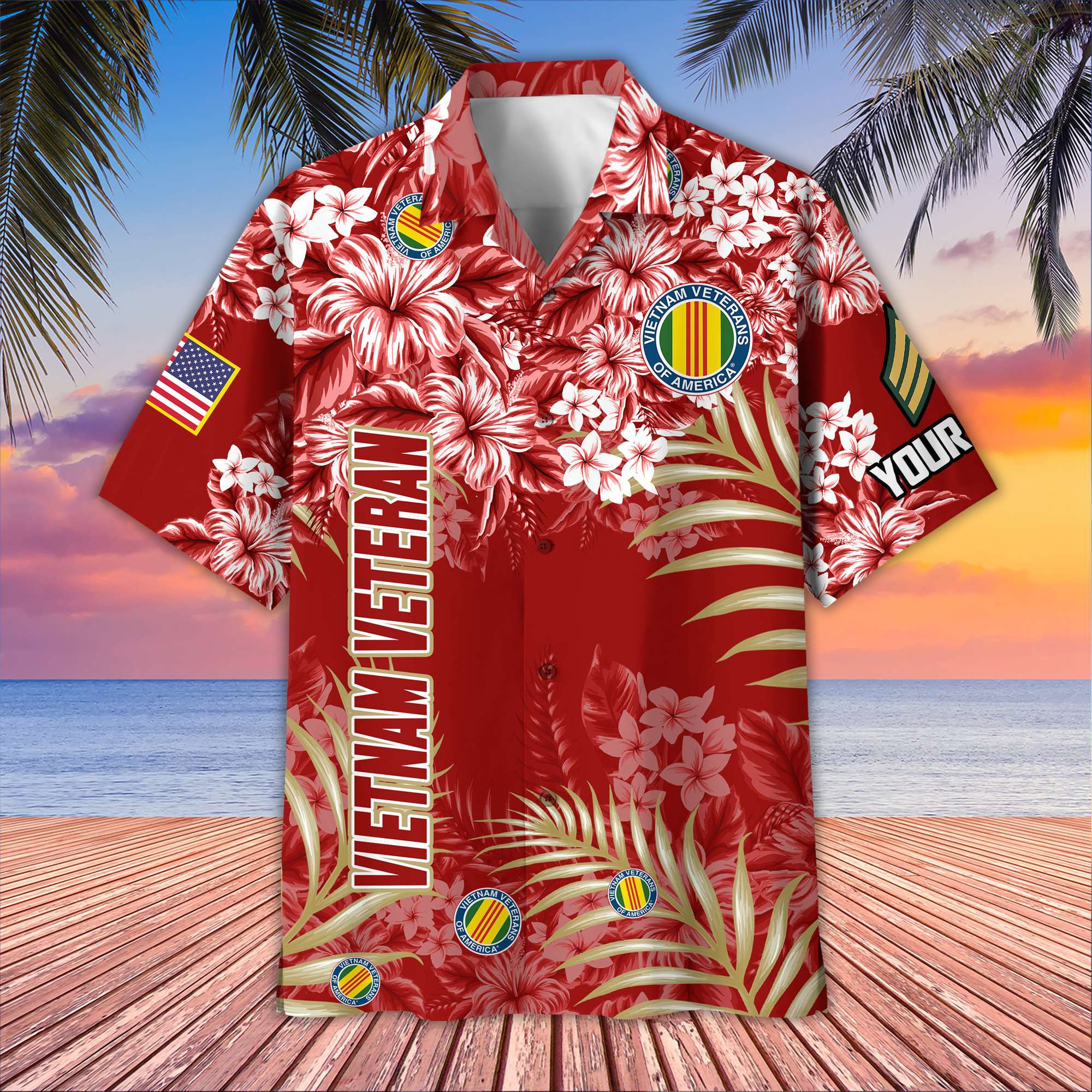 Premium Custom Vietnam Veteran Hawaiian Shirt VPVC405206, Gifts For Vietnam Veteran, Best Gifts On Father’s Day, Armed Forces Day, Independence Day, Veterans Day