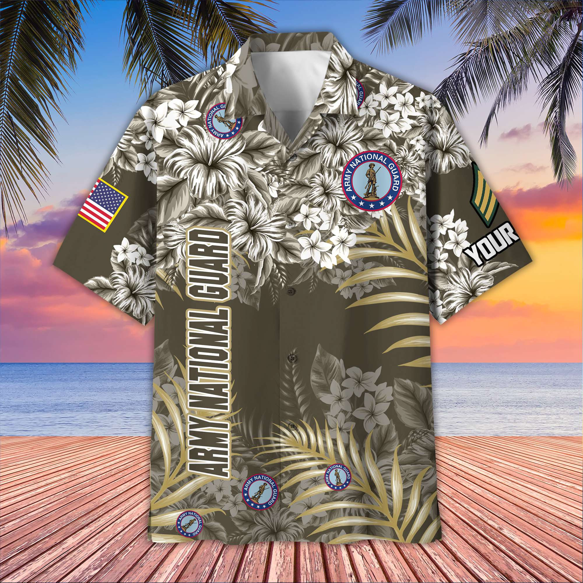 Premium Custom US Army National Guard Veteran Hawaiian Shirt VPVC405208, Gifts For Army National Guard Veteran, Best Gifts On Father’s Day, Armed Forces Day, Independence Day, Veterans Day