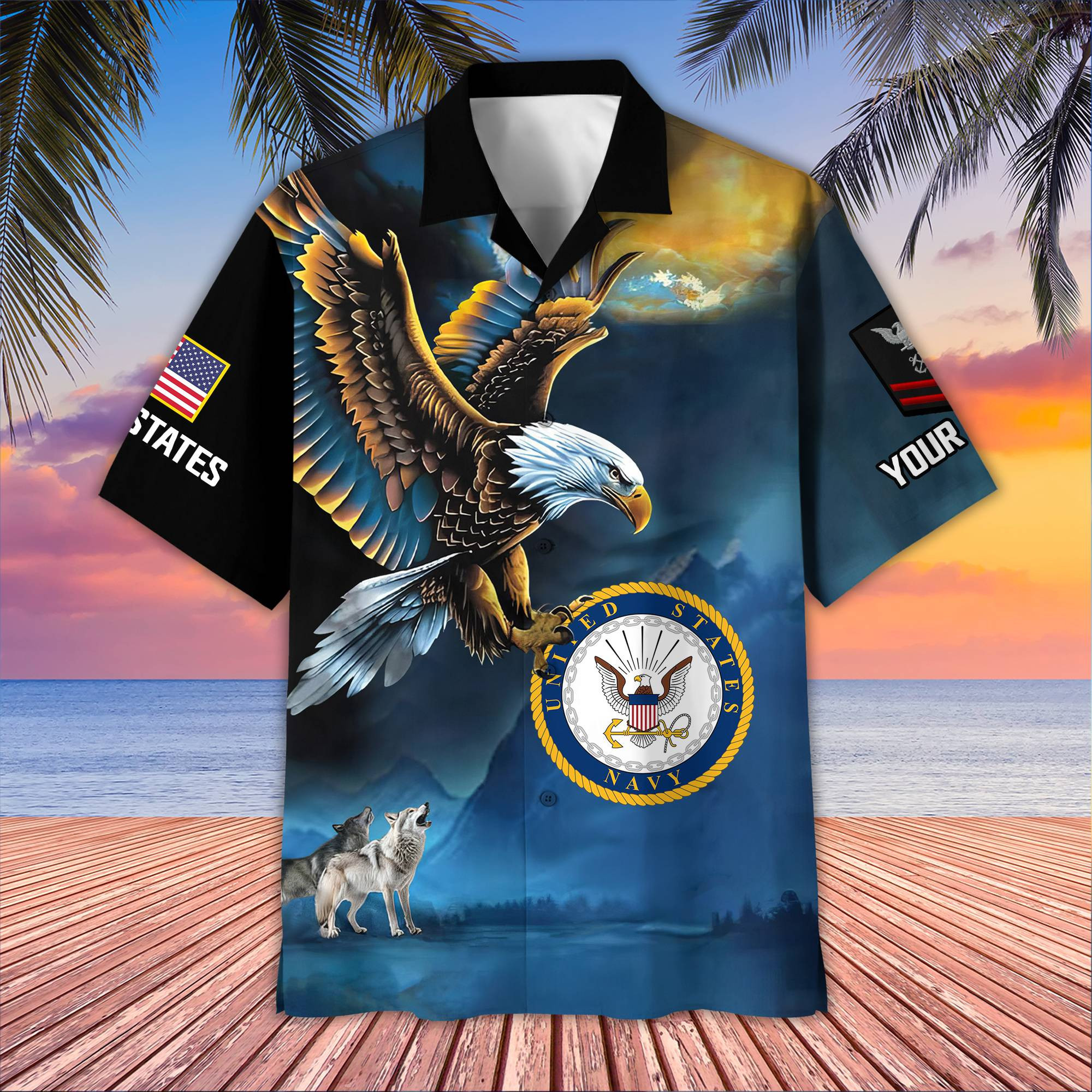 Unique Custom Name, Rank, US Navy Hawaiian Shirt VPVC406802, Gifts For Navy Veteran, Best Gifts On Father’s Day, Independence Day, Veterans Day