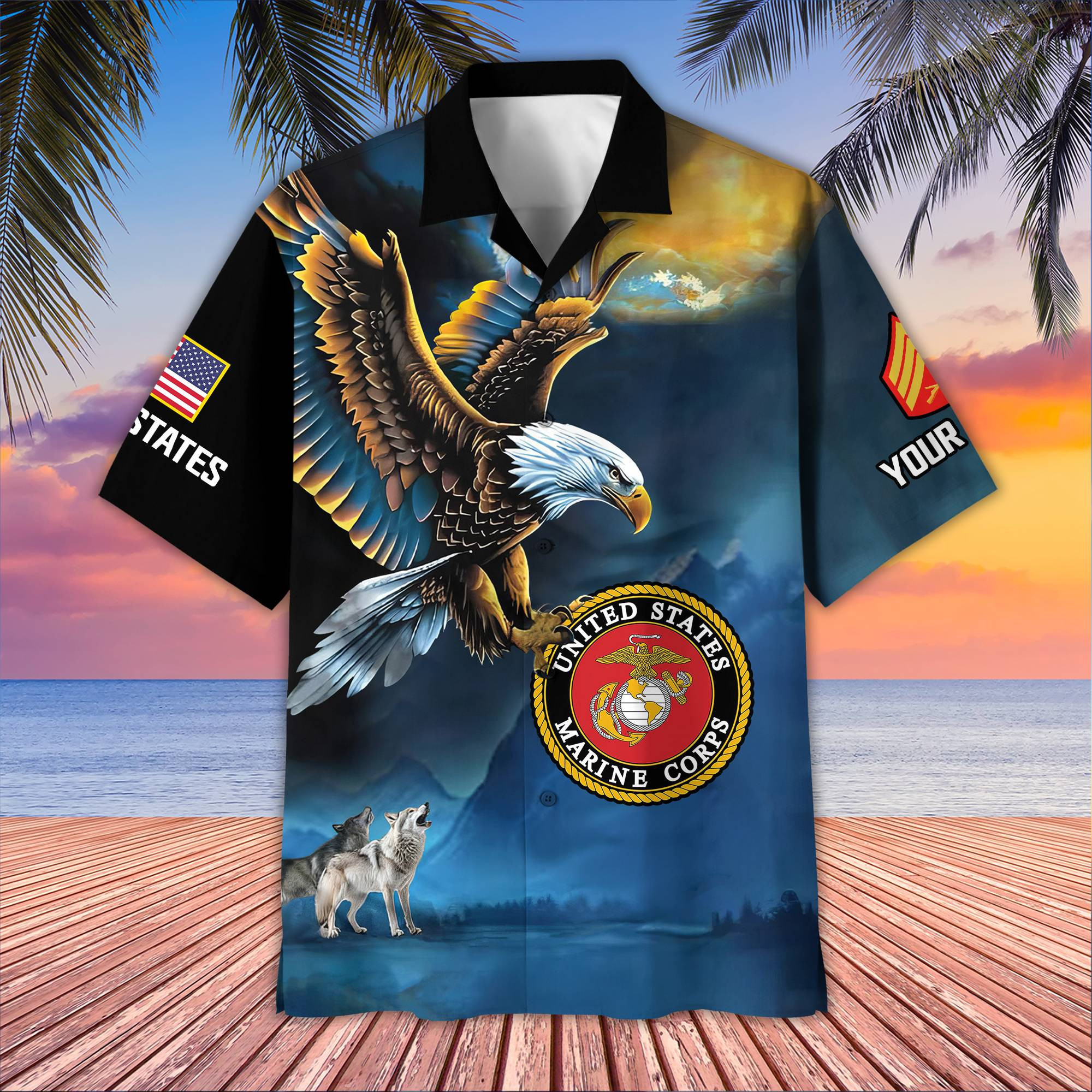 Unique Custom Name, Rank, USMC Hawaiian Shirt VPVC406803, Gifts For Marine Veteran, Best Gifts On Father’s Day, Independence Day, Veterans Day