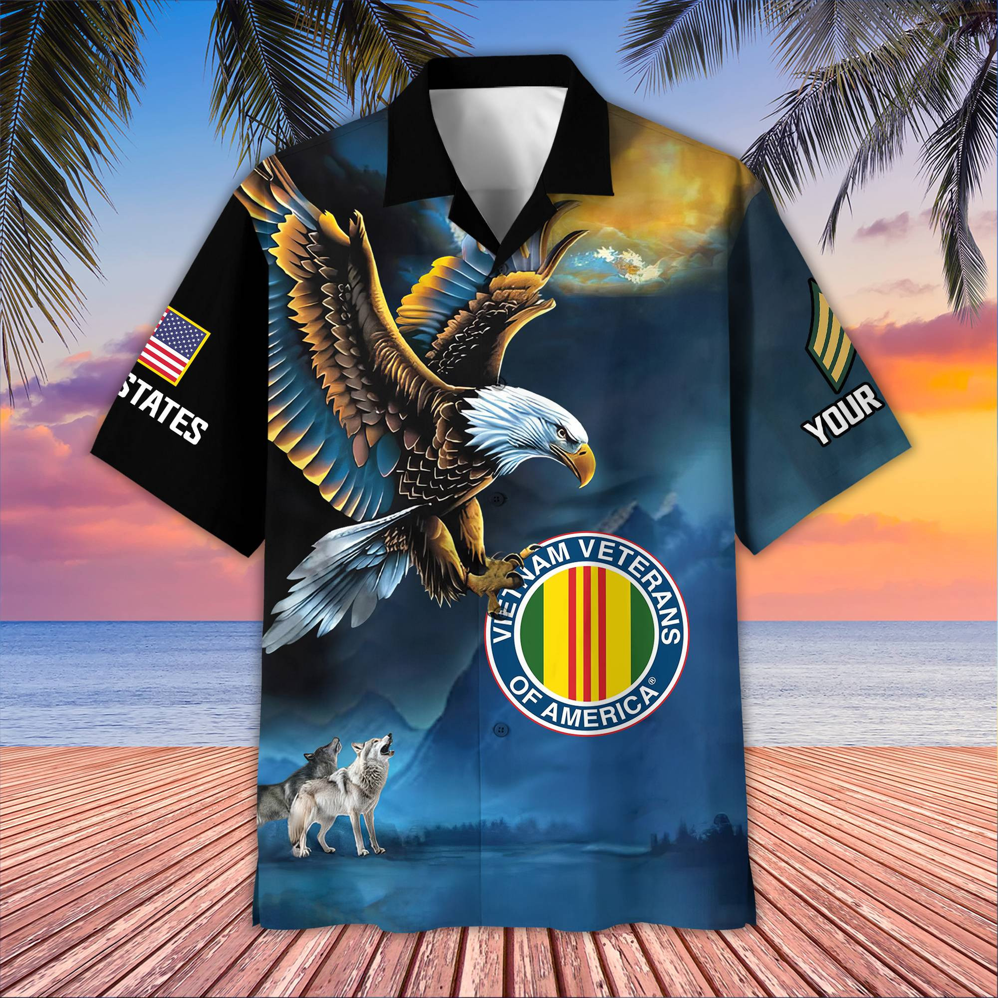 Unique Custom Name, Rank, Vietnam Veteran Hawaiian Shirt VPVC406806, Gifts For Vietnam Veteran, Best Gifts On Father’s Day, Independence Day, Veterans Day