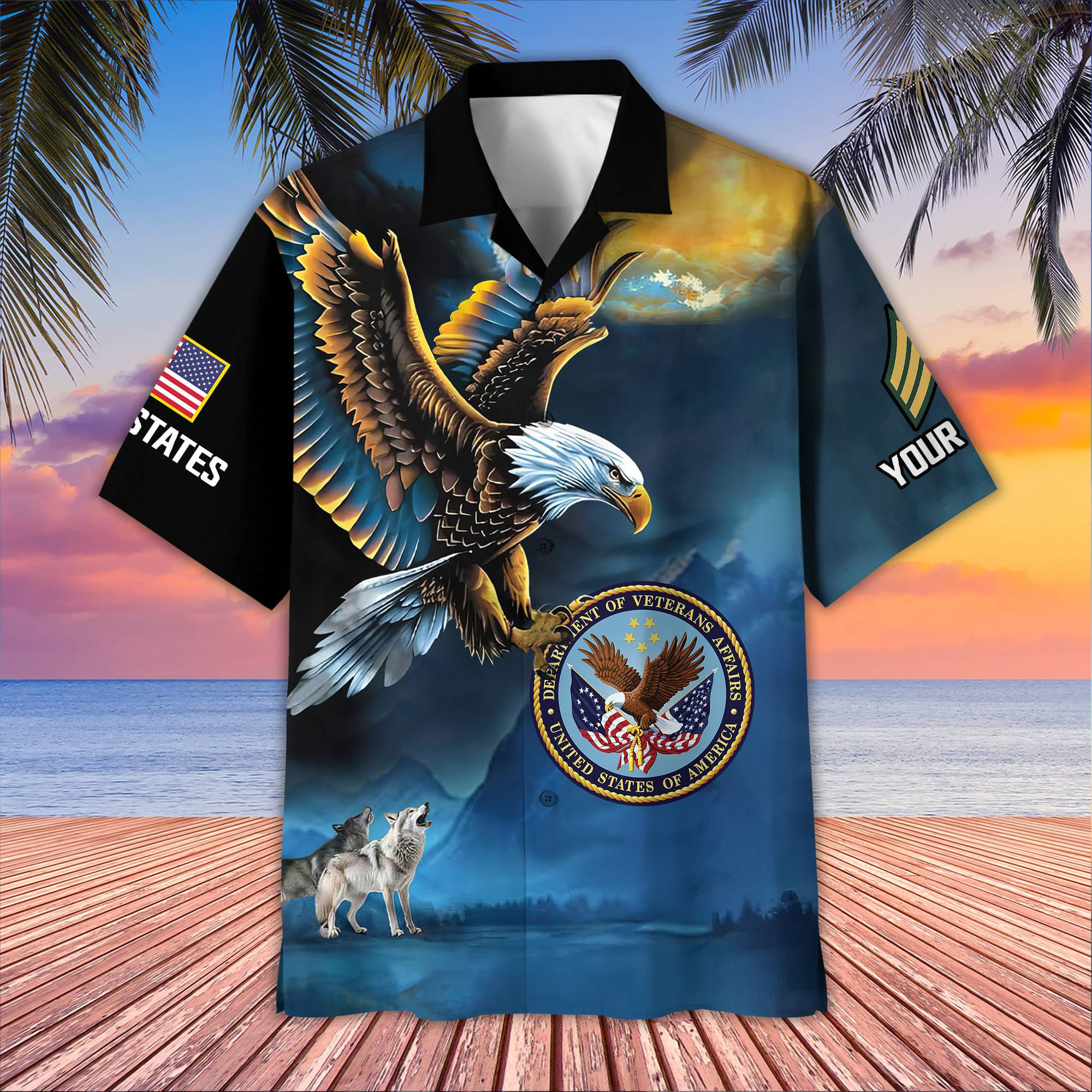 Unique Custom Name, Rank, US Veteran Hawaiian Shirt VPVC406807, Gifts For US Veteran, Best Gifts On Father’s Day, Independence Day, Veterans Day