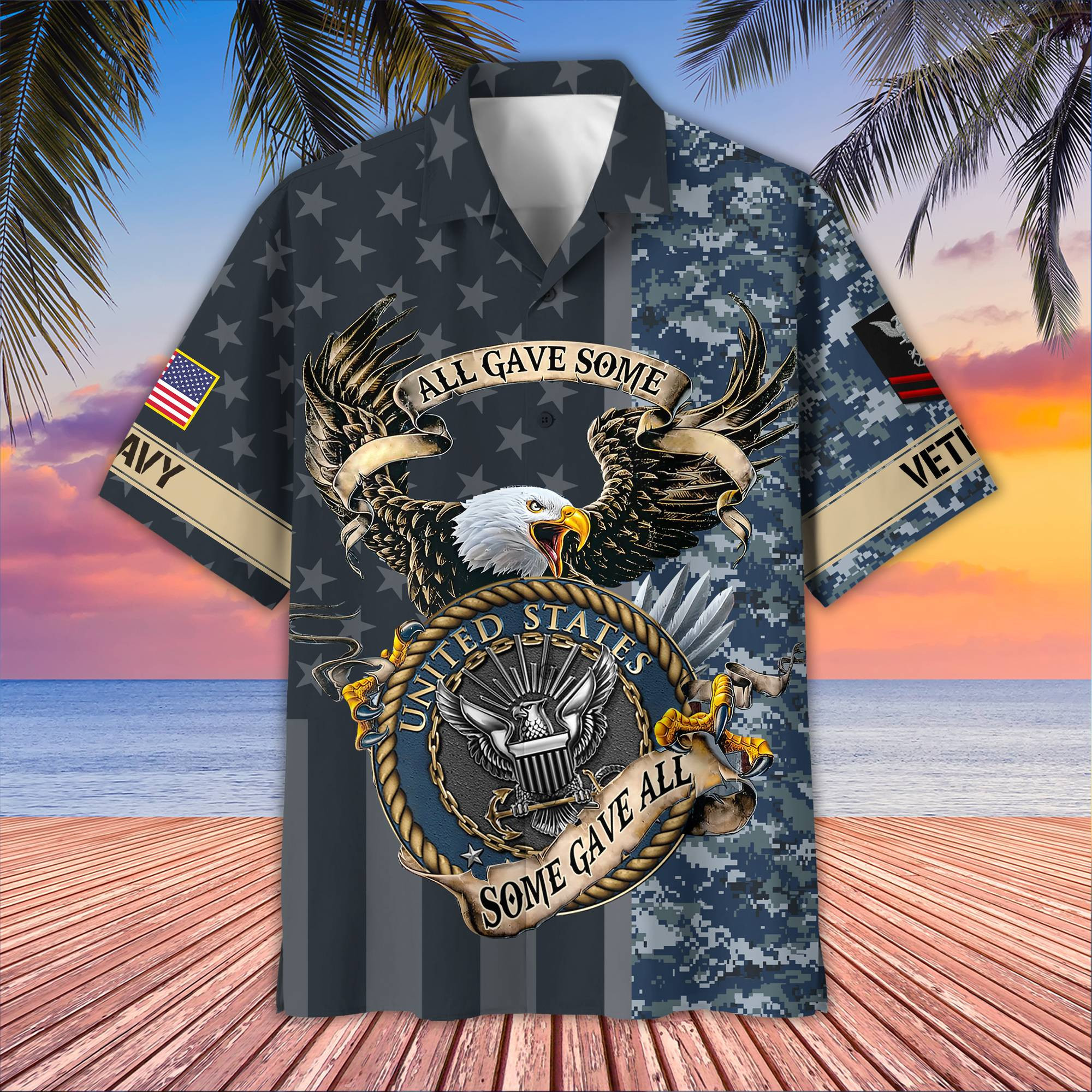 Premium Custom US Navy Hawaiian Shirt VPVC406502, Gifts For Navy Veteran, Best Gifts On Father’s Day, Armed Forces Day, Independence Day, Veterans Day