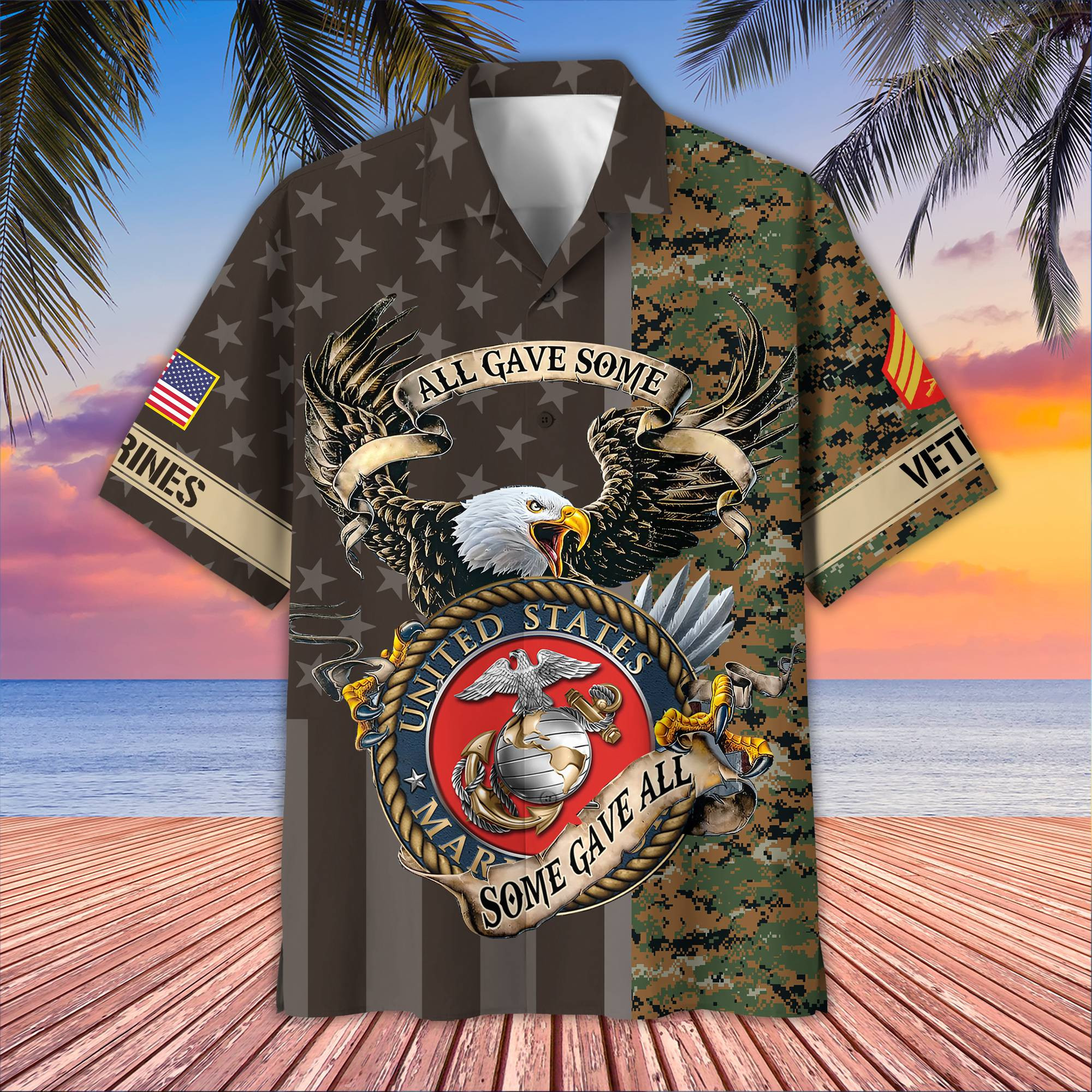 Premium Custom USMC Hawaiian Shirt VPVC406503, Gifts For Marine Veteran, Best Gifts On Father’s Day, Armed Forces Day, Independence Day, Veterans Day