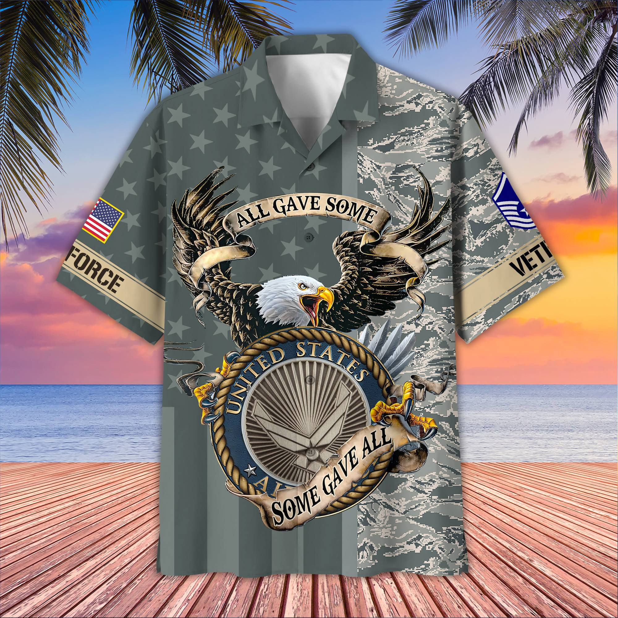 Premium Custom USAF Hawaiian Shirt VPVC406504, Gifts For Air Force Veteran, Best Gifts On Father’s Day, Armed Forces Day, Independence Day, Veterans Day