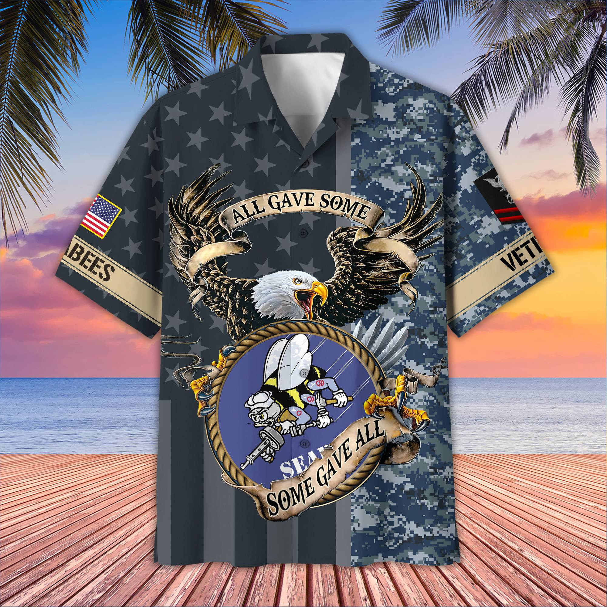 Premium Custom US Seabees Hawaiian Shirt VPVC406509, Gifts For Seabees Veteran, Best Gifts On Father’s Day, Armed Forces Day, Independence Day, Veterans Day