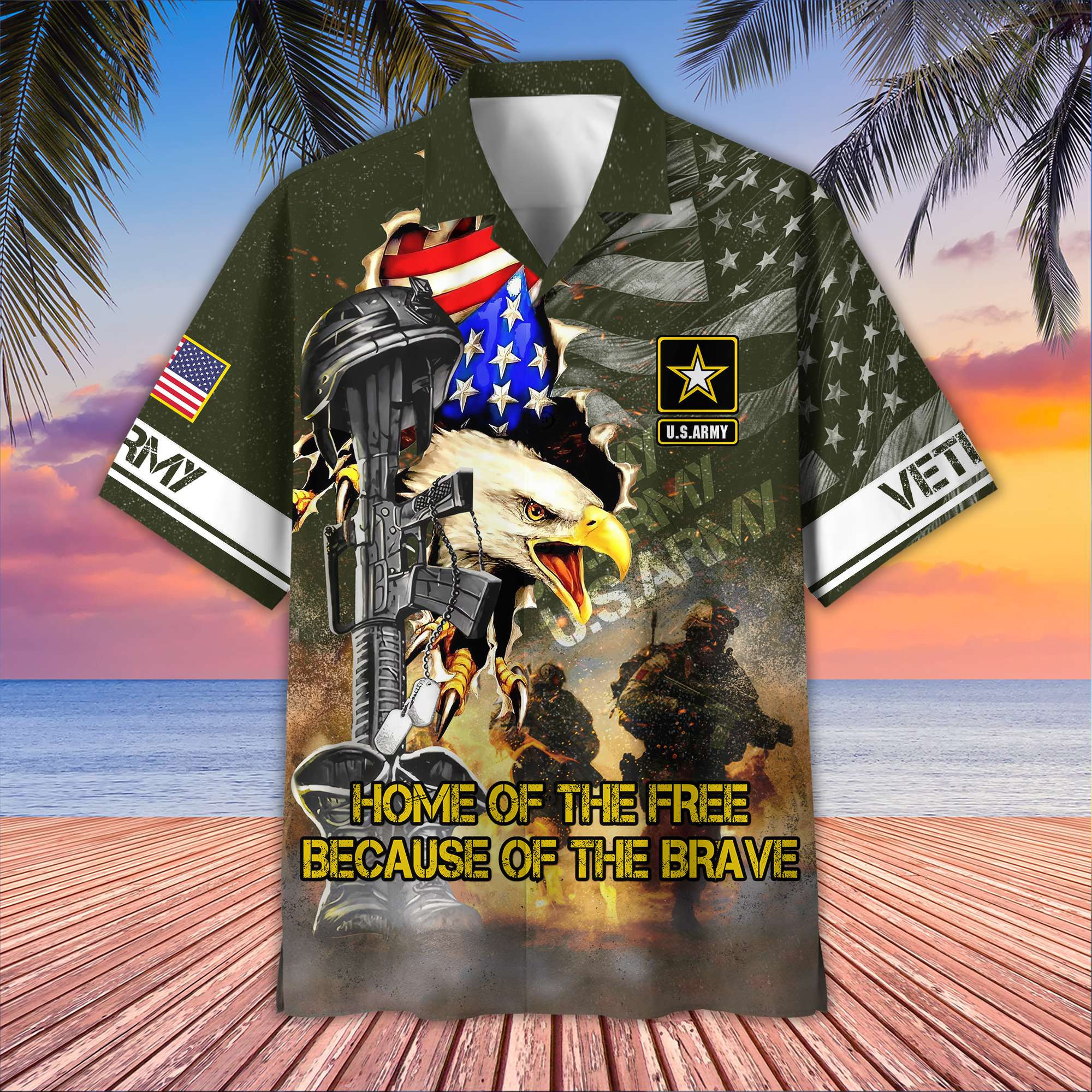 US Army Hawaiian Shirt VPVC406401, Gifts For Army Veteran, Best Gifts On Father’s Day, Armed Forces Day, Independence Day, Veterans Day