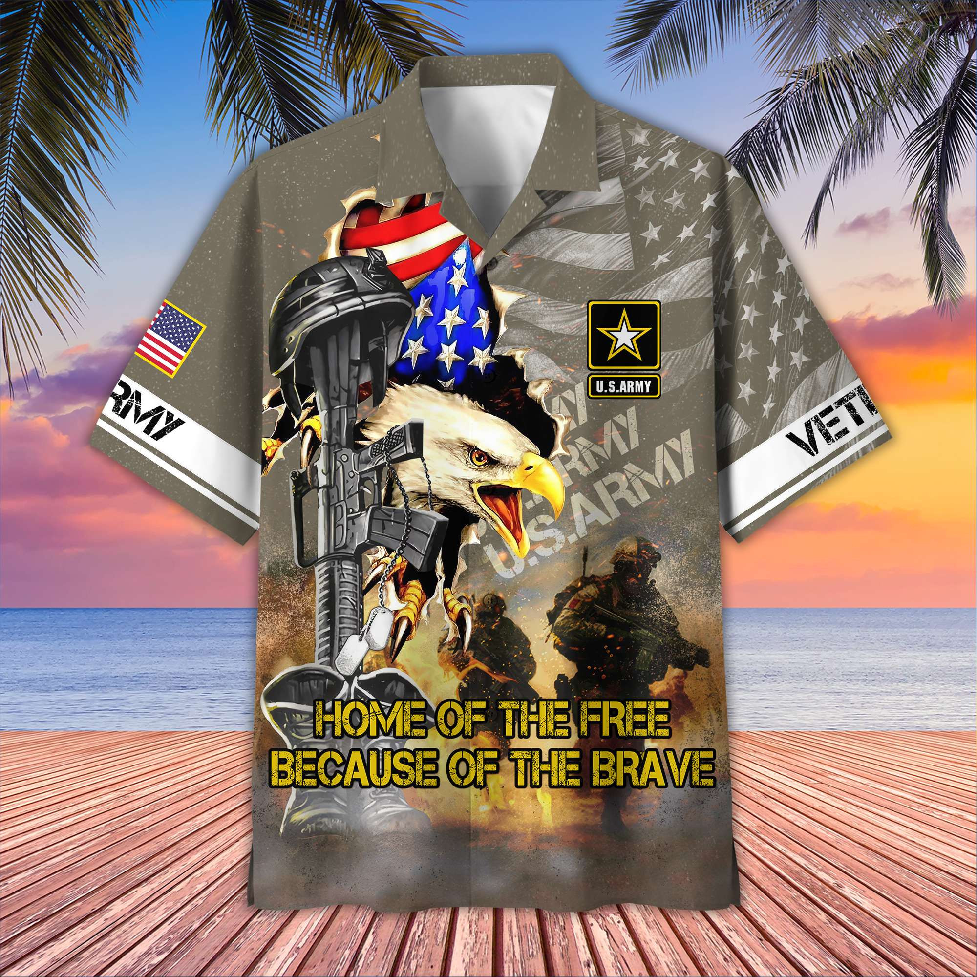 US Army Hawaiian Shirt VPVC406410, Gifts For Army Veteran, Best Gifts On Father’s Day, Armed Forces Day, Independence Day, Veterans Day