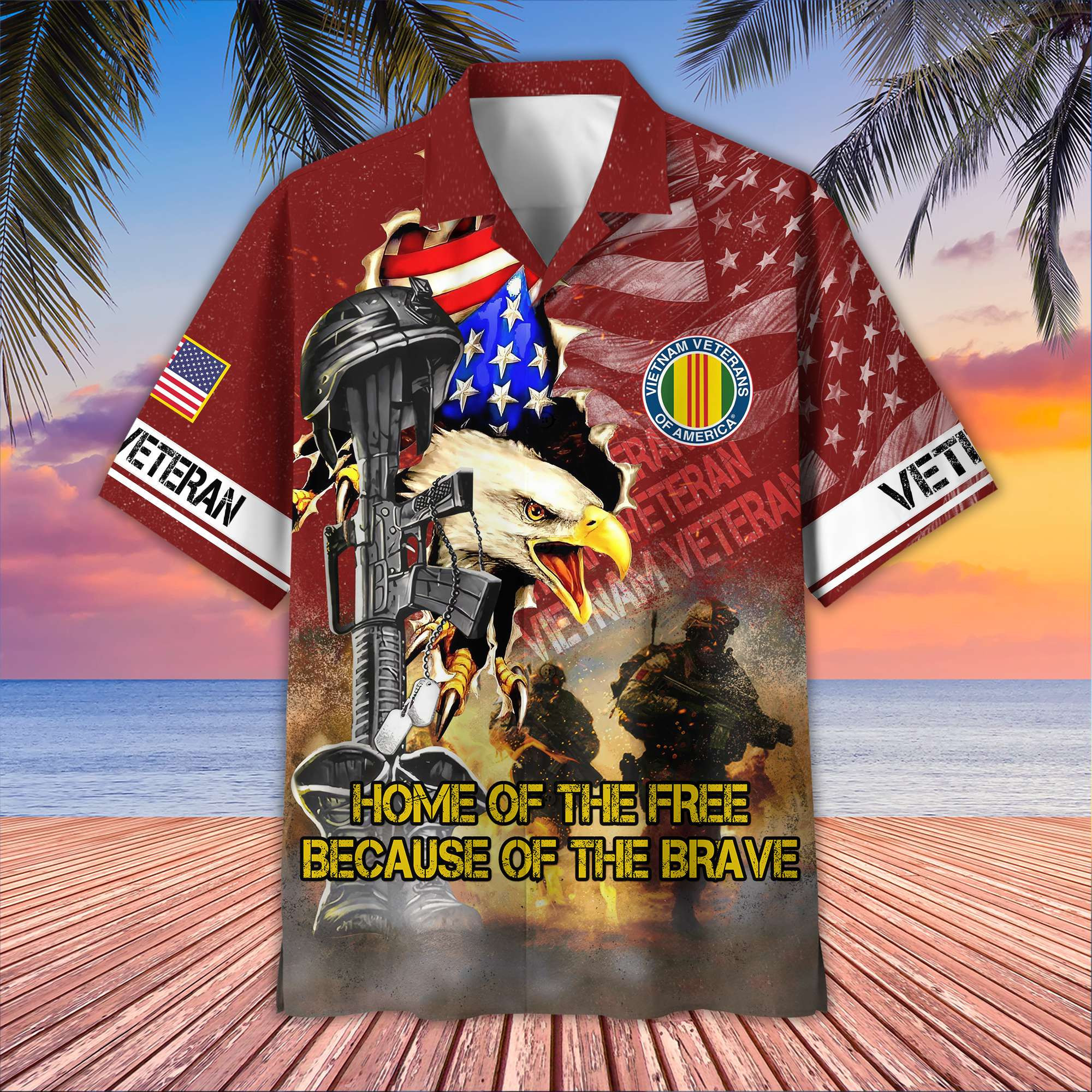 Vietnam Veteran Hawaiian Shirt VPVC406406, Gifts For Vietnam Veteran, Best Gifts On Father’s Day, Armed Forces Day, Independence Day, Veterans Day