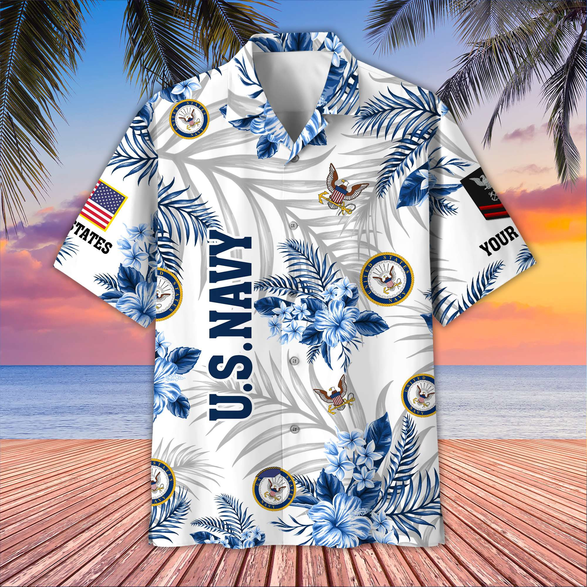 Unique Custom Name, Rank, US Navy Hawaiian Shirt VPVC406202, Gifts For Navy Veteran, Best Gifts On Father’s Day, Independence Day, Veterans Day