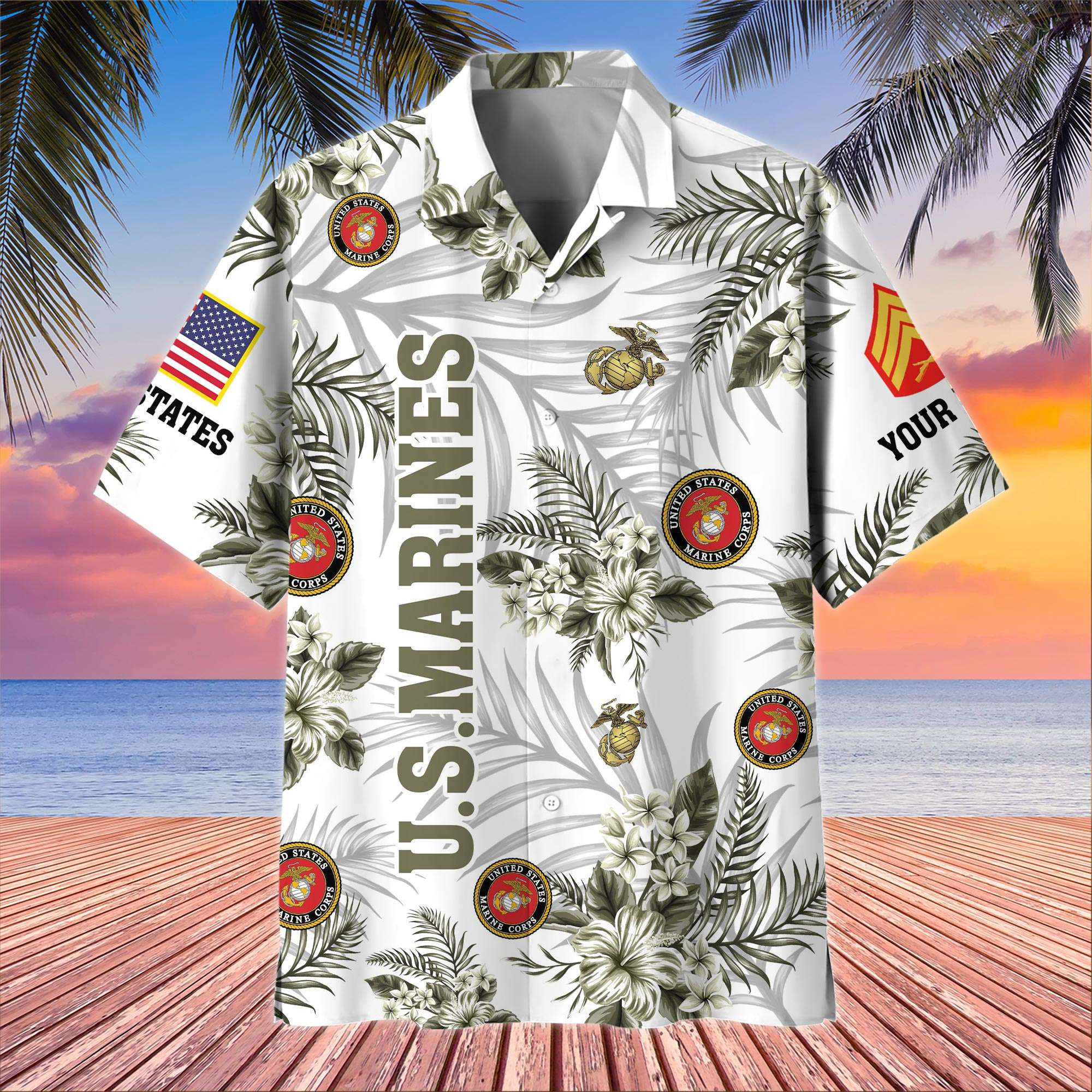 Unique Custom Name, Rank, USMC Hawaiian Shirt VPVC406211, Gifts For Marine Veteran, Best Gifts On Father’s Day, Independence Day, Veterans Day